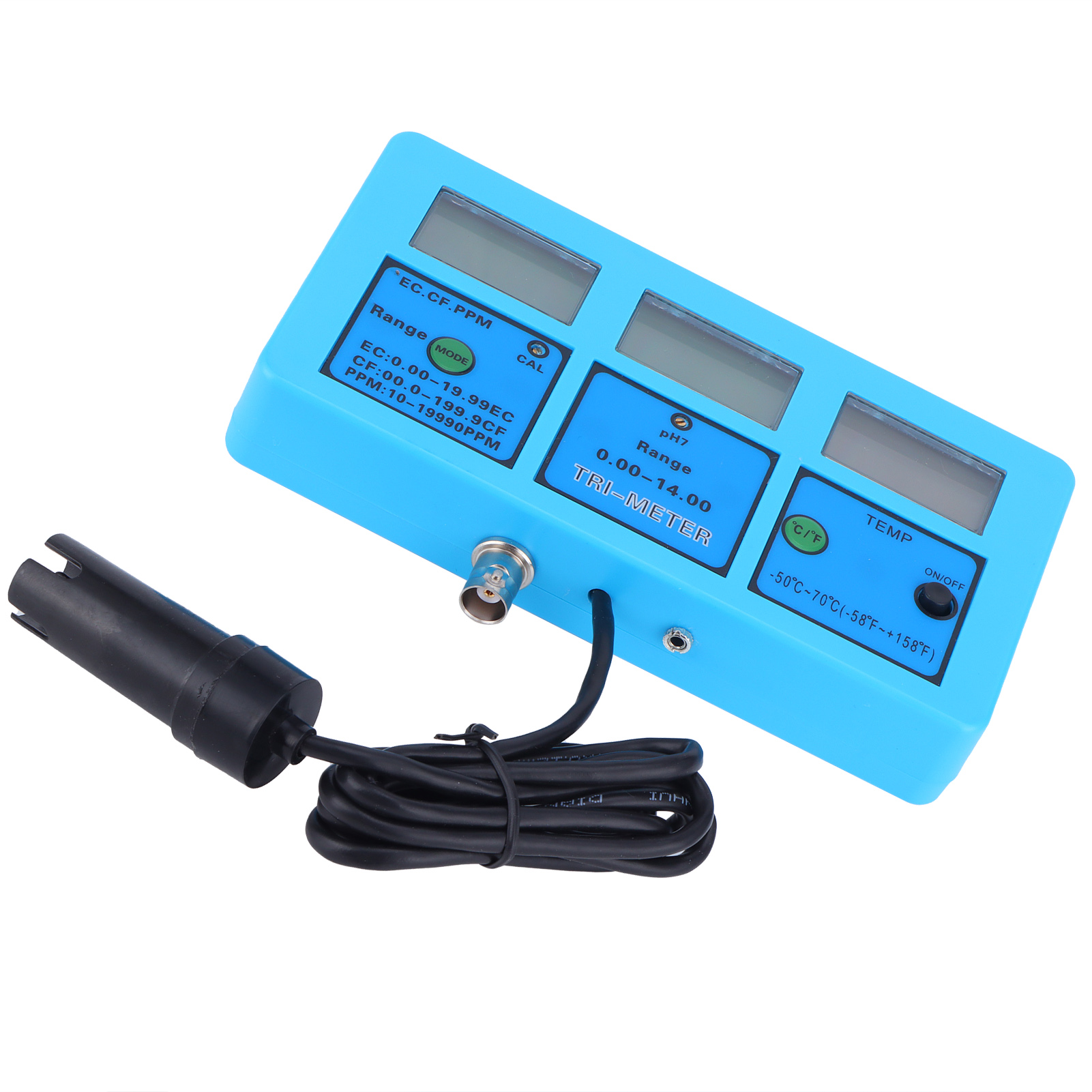 5-in-1 Multifunktions-wasserqualitätstester Ph/temperatur/ec/cf/tds, Detektormonitor Mit 230–240-v-eu-stecker