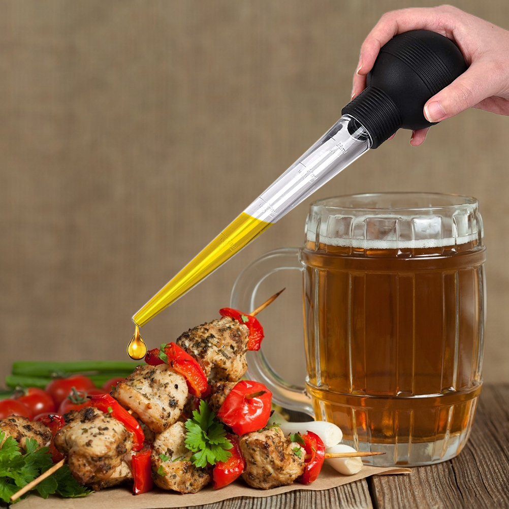 Ölpipette Mit Pinsel Für Pute, Grillhähnchen, Grillrohr, Küchenutensilien