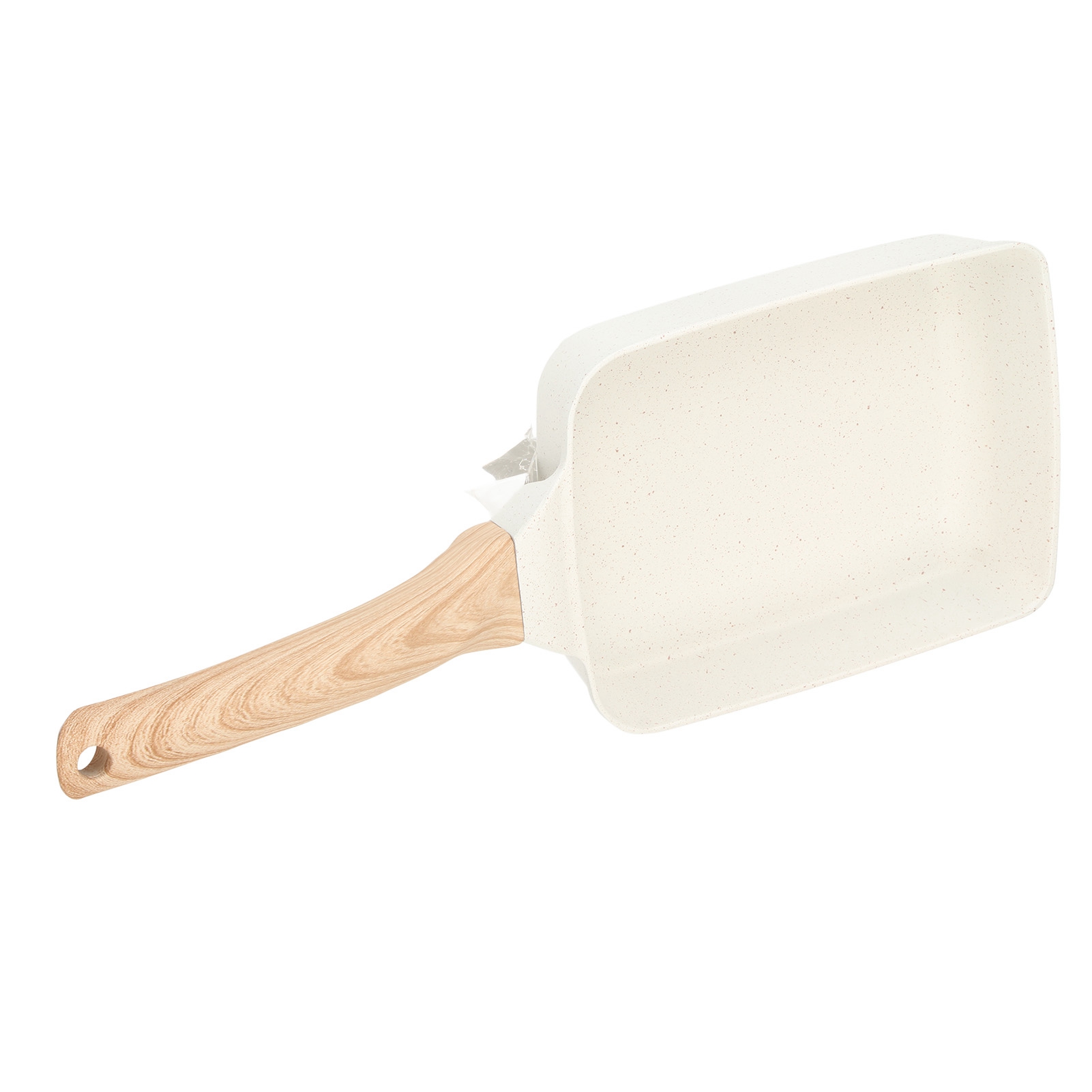 Rechteckige Antihaftpfanne Aus Aluminiumlegierung Und Phenolharz Für Frühstück, Steak, Omelett, Tamagoyaki, Beige, Für Den Hausgebrauch