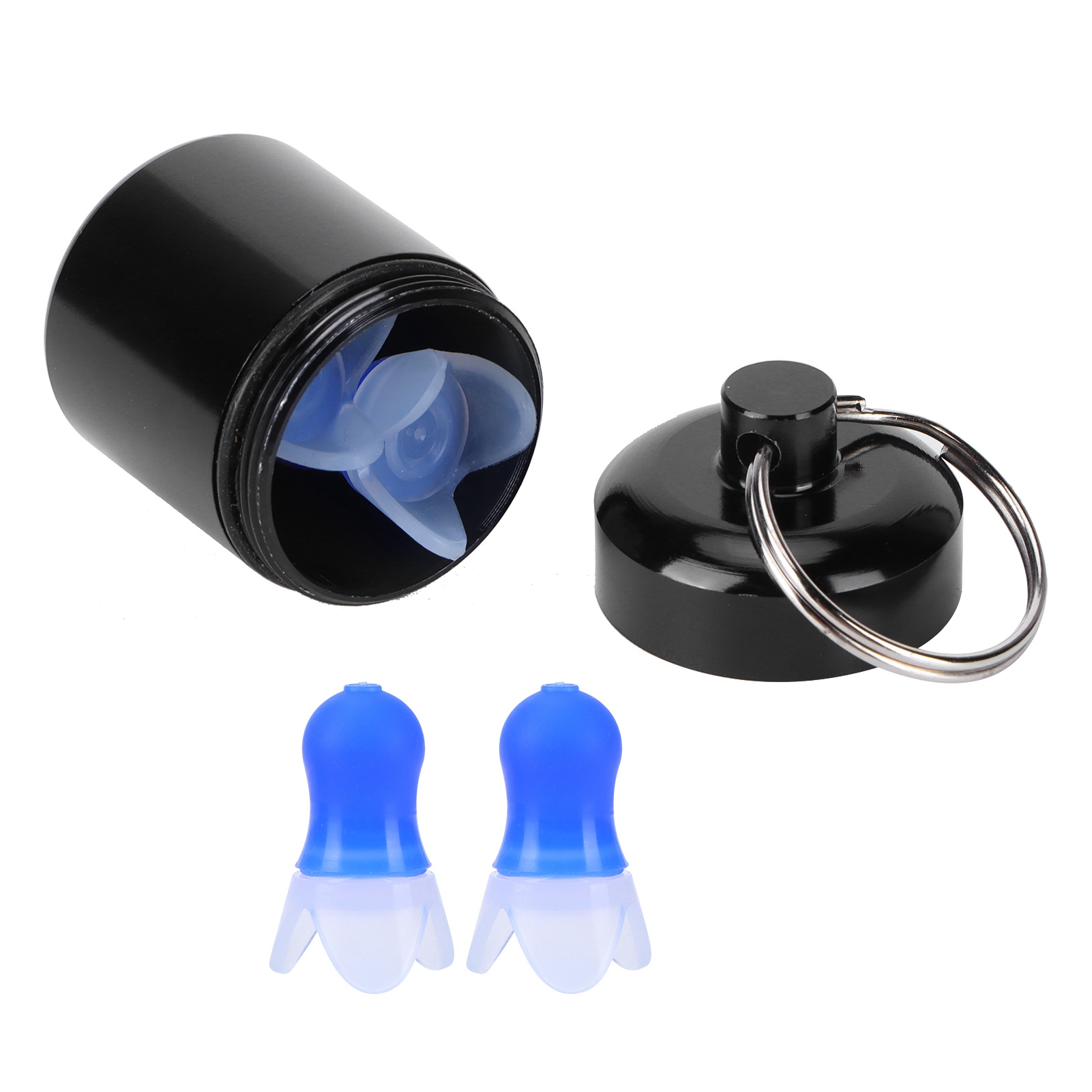 Wasserdichte Ohrstöpsel Mit Filter, Geräuschdämpfer, Wiederverwendbar, Gehörschutz Zum Schwimmen, Fliegen, Blau.