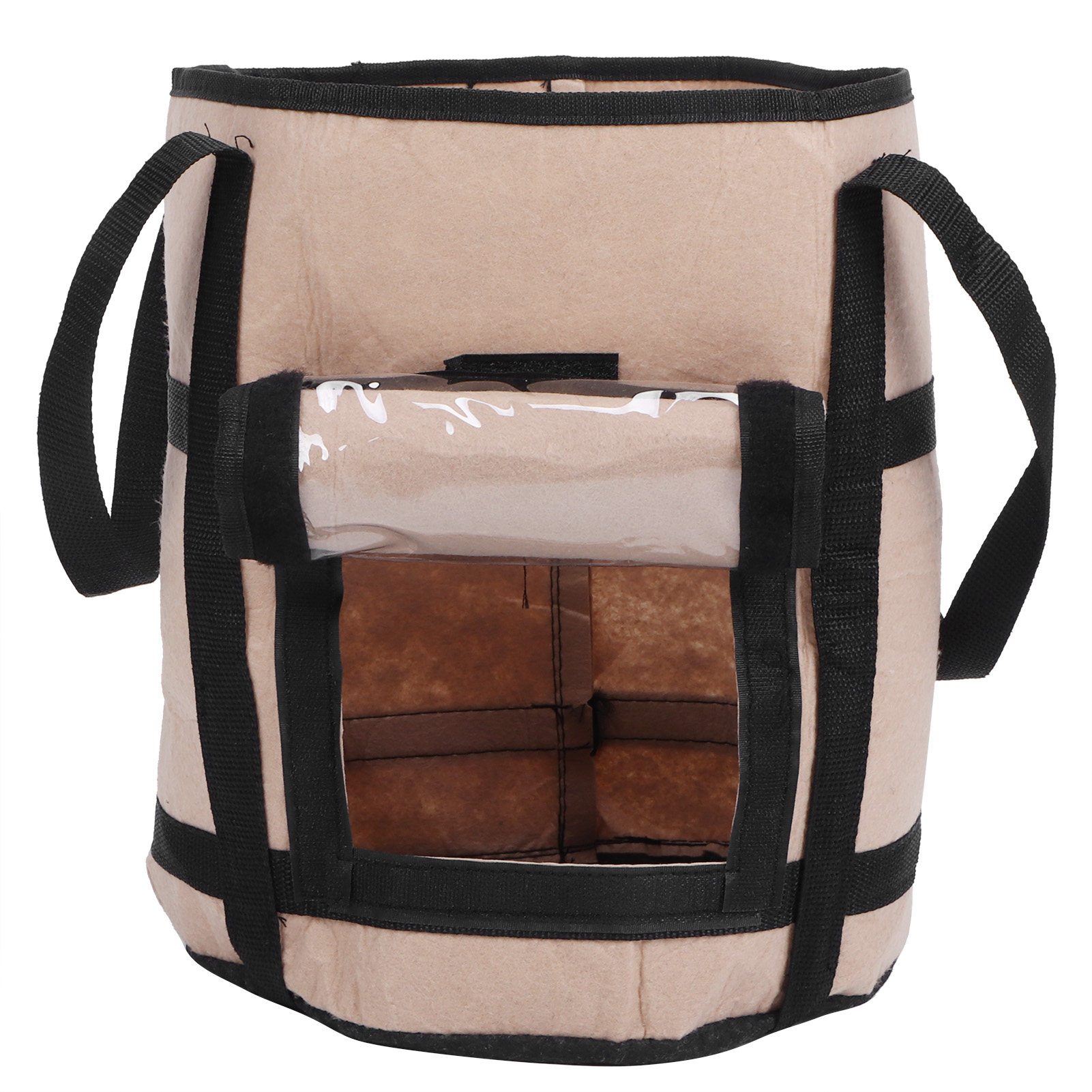 Pflanzsack Aus Filz Für Kartoffeln, Pflanztopf Für Gemüse Und Obst, Braunes Gartengerät Mit Schattenspender, 30 X 35 Cm, 26 L/7 Gallonen