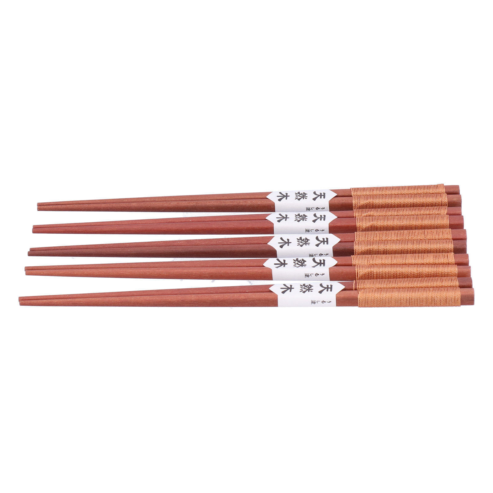 5 Paar Rutschfeste Essstäbchen Aus Holz Mit Gedrehten Linien Für Sushi, Hotel, Zuhause Und Restaurant (braun)