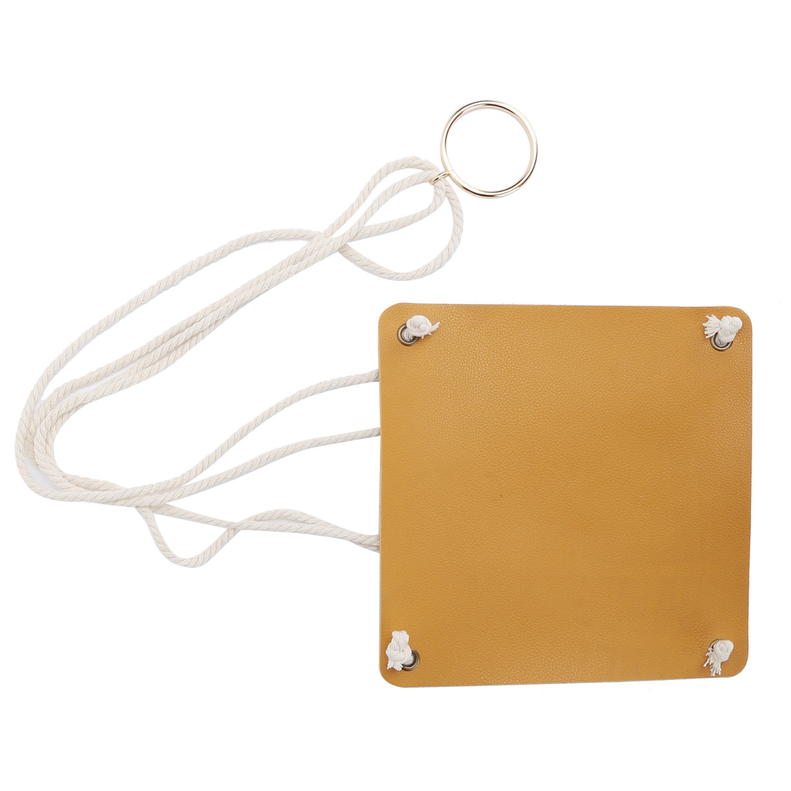 Set Mit 10 Aufhängehaken Für Blumentöpfe, Baumwollseil-halterung, Pu-leder-sockel, Gelbe Farbe, 10 Cm.