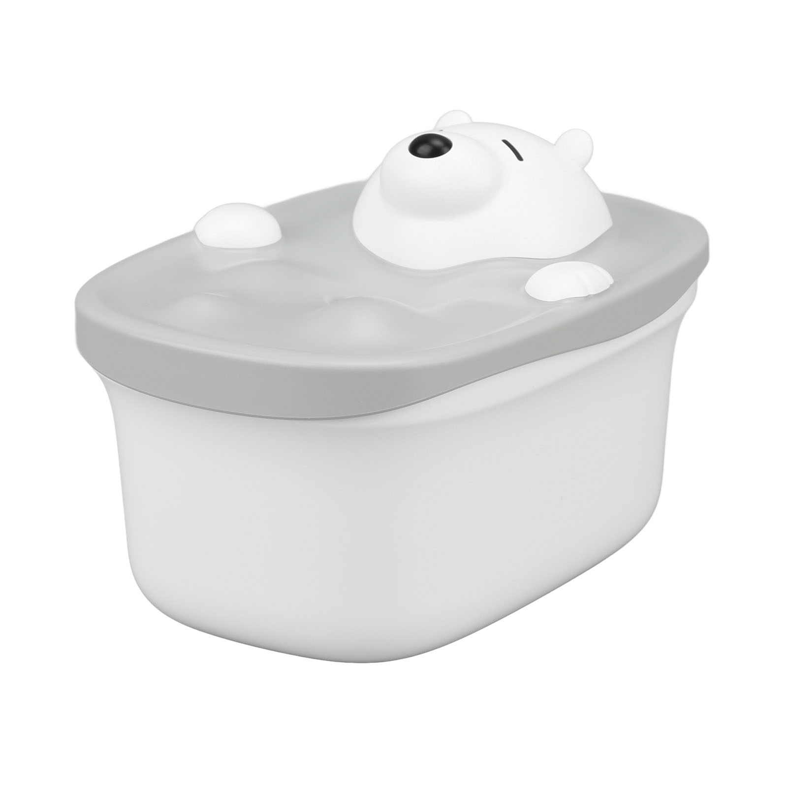 Mini-tisch-luftbefeuchter 450 Ml, Bärchenförmig, Usb-aufladbar, Grau