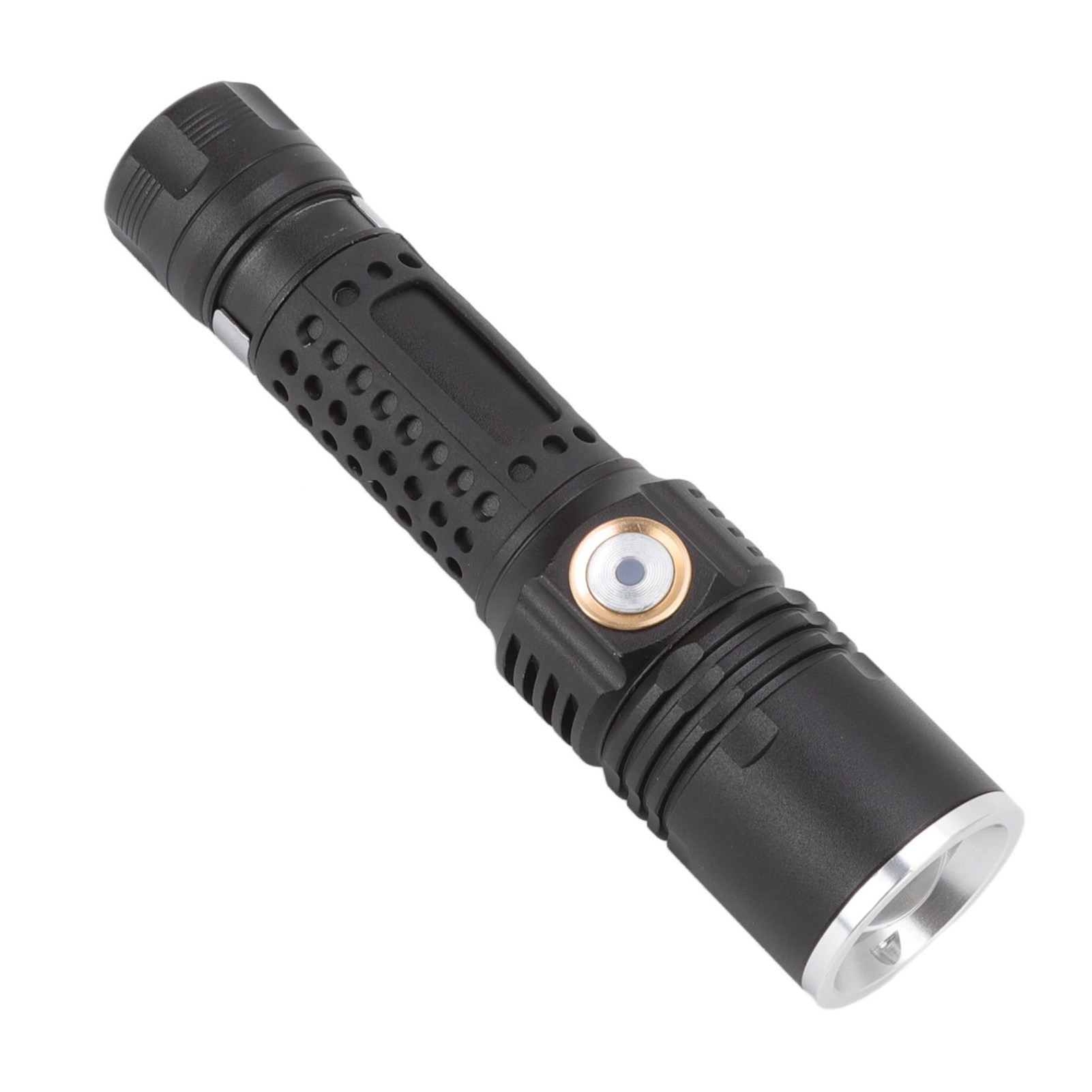 Hochleistungs-led-taschenlampe Mit 800 Lumen, 3 Leuchtmodi, Drehbarem Zoom, Usb-aufladbar, Mit Metallclip Für Camping.