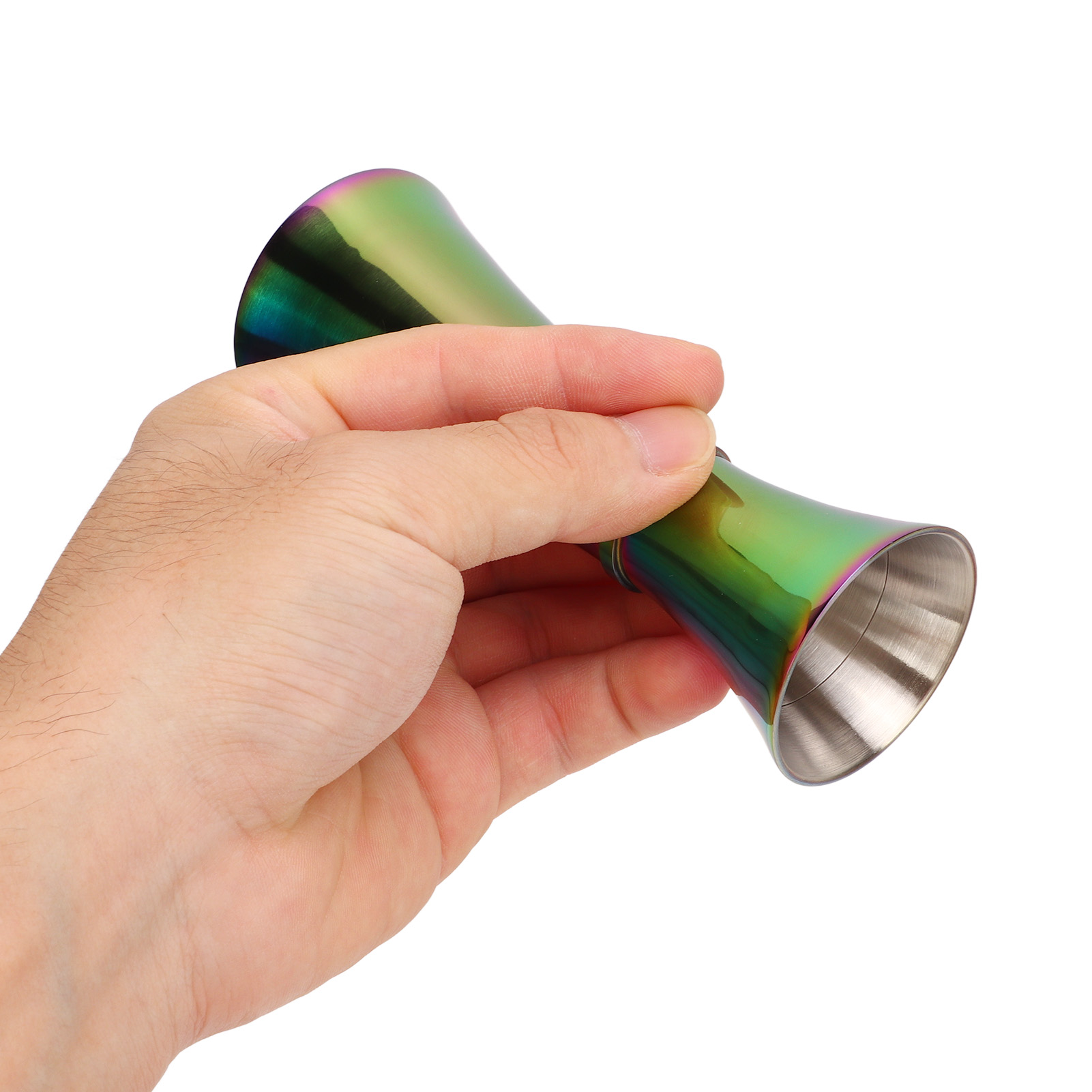 Doppel-jigger Aus Edelstahl 304, Verdicktes Design, Große Öffnung, Glänzende Oberfläche, Leicht Zu Reinigen, Mehrfarbiges Alkoholmesswerkzeug