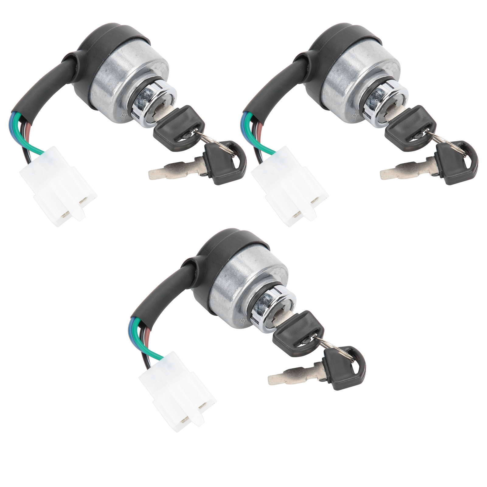 3 Elektrische Türschlösser Mit 4-adrigem Zündschalter Und Schlüsseln Für Motoren 168f/170f/gx160/gx200/gx210