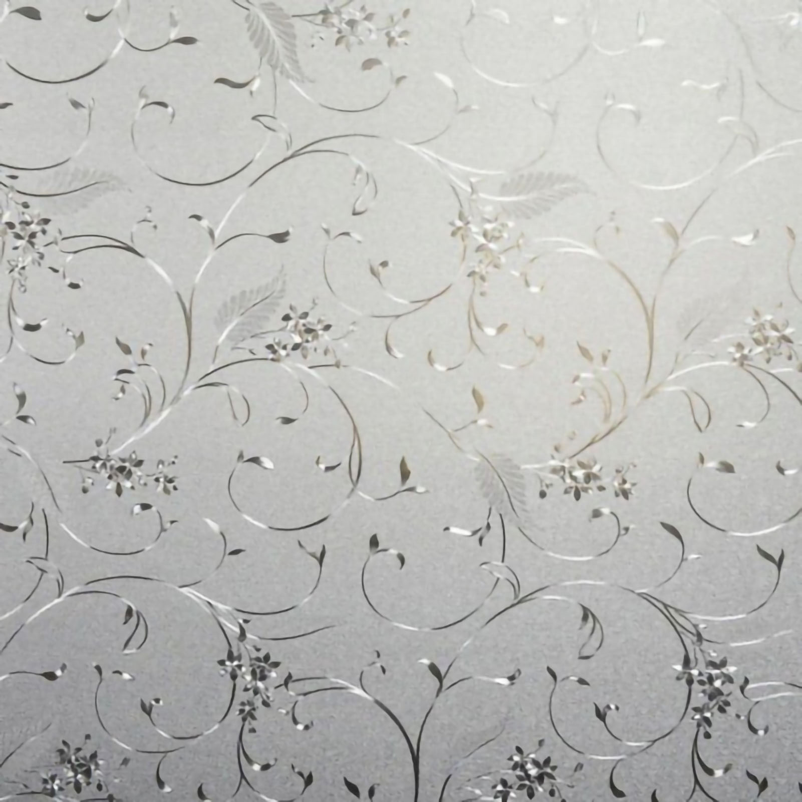 Fensterfolie Mit Milchglaseffekt, Uv-beständig, Klebstofffrei, Blumenmuster, Für Badezimmer, Schlafzimmer, Wohnzimmer, Sonnenschutz