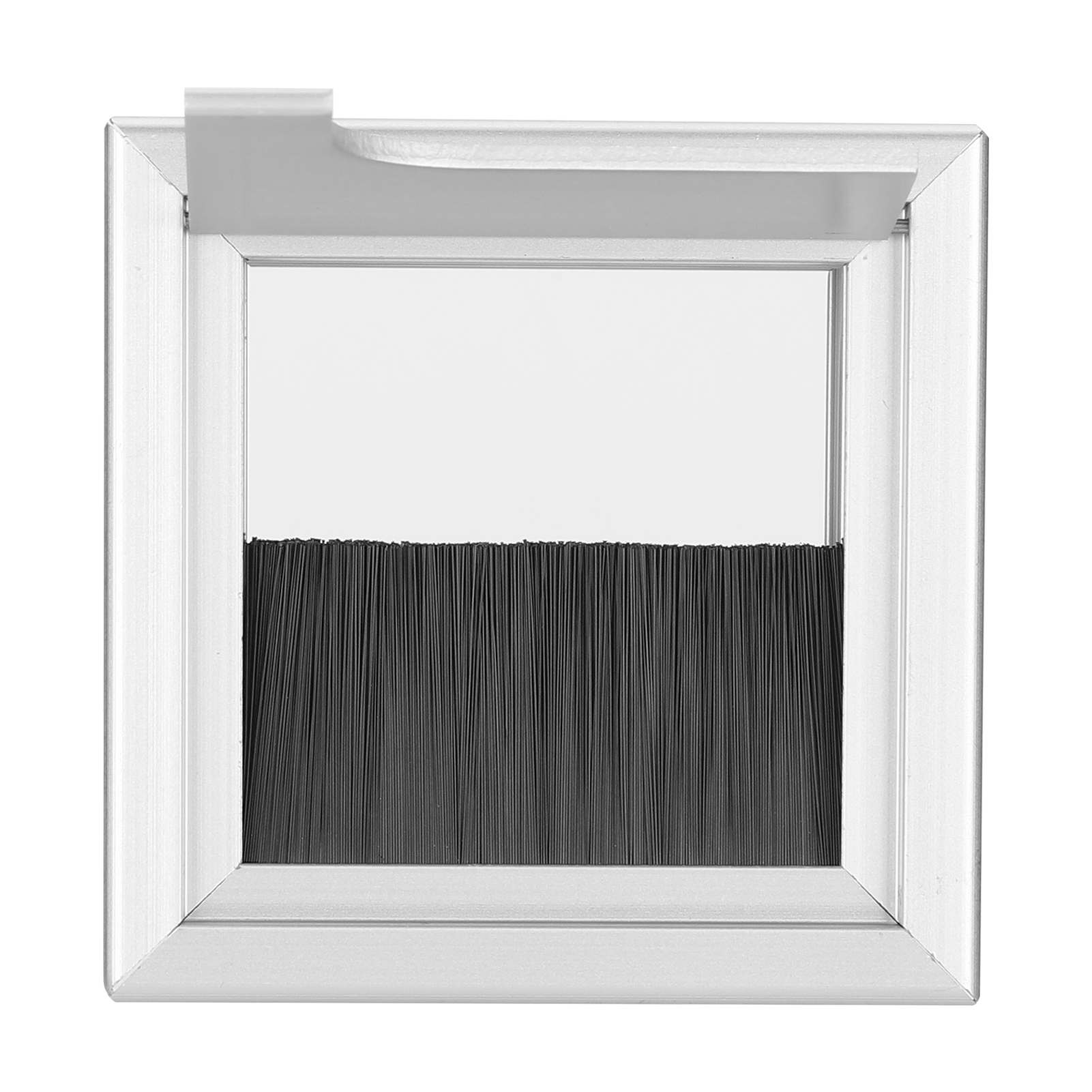 Kabeldurchführung Aus Aluminiumlegierung Für Schreibtische, Tischkabelorganizer Mit Bürste, Ideal Für Zuhause Und Büro