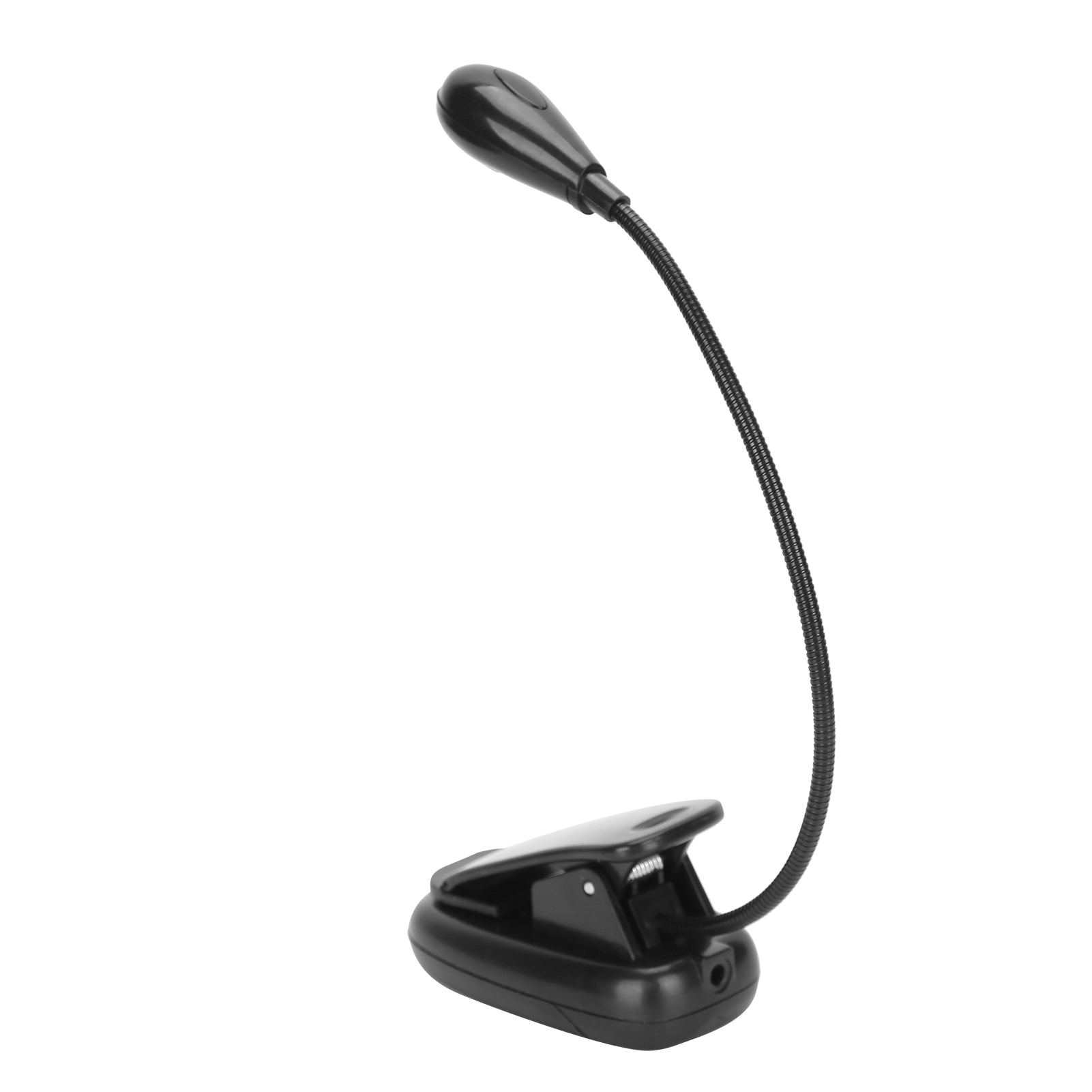 Verstellbare 360°-led-klemmleuchte, 5000–6000 K Weißes Licht Zum Lesen, Schwenkbarer Clip, Weiß