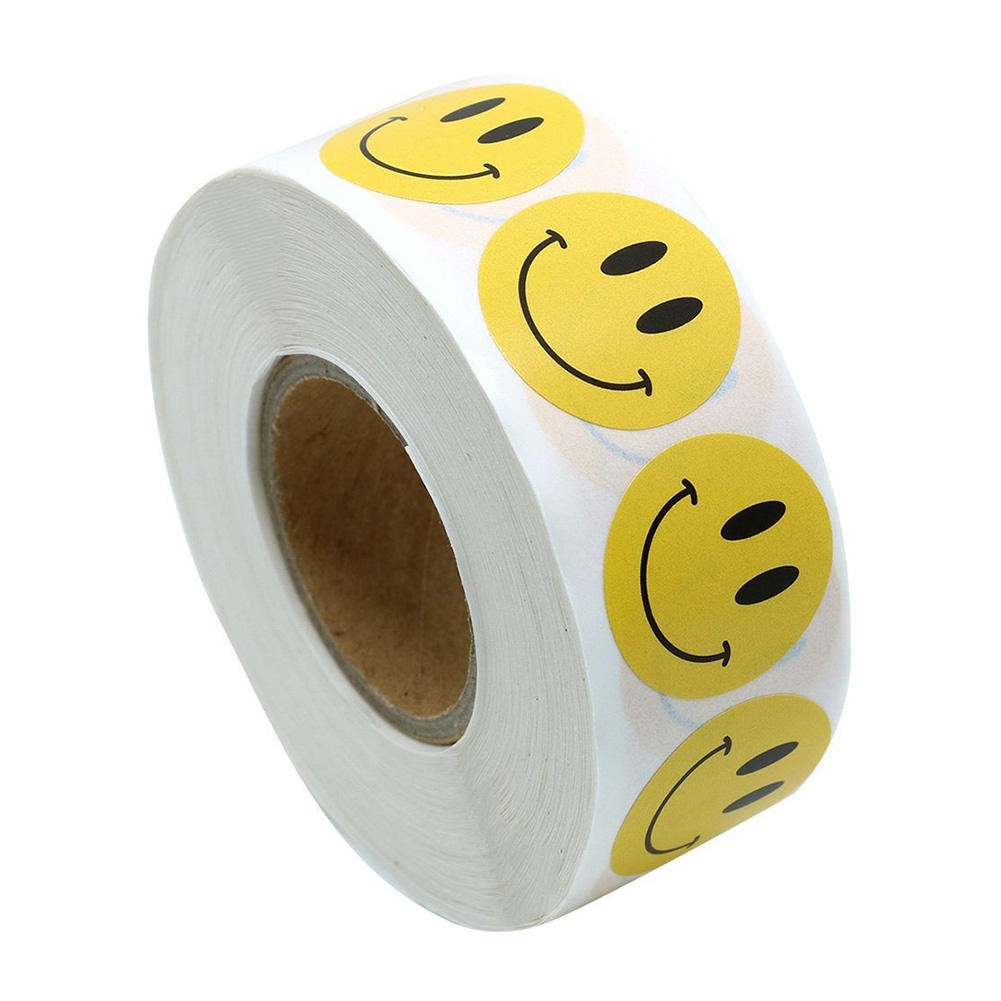 500 Dekorative Smiley-aufkleber Für Briefumschläge, Taschentücher Und Schachteln