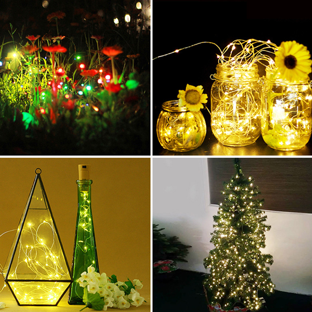 Solarbetriebene Lichterketten Für Den Außenbereich Für Hochzeiten, Partys, Saisonale Dekorationen, Lichterketten