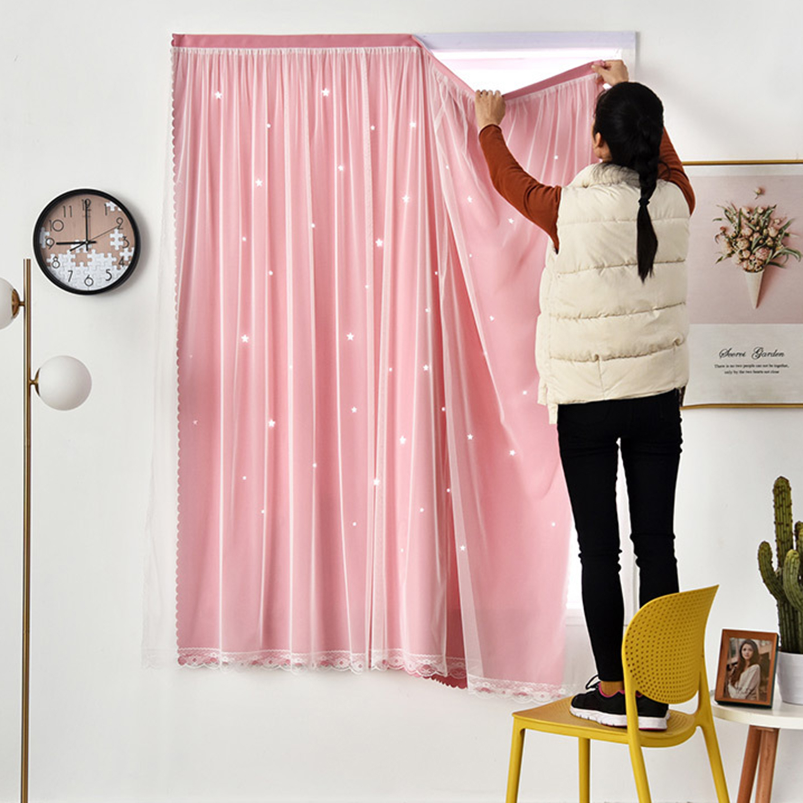 Selbstklebendes Verdunkelungsrollo 0,7 X 1,0 M Für Schlafzimmerfenster, Einfach Zu Montieren Und Tragbar
