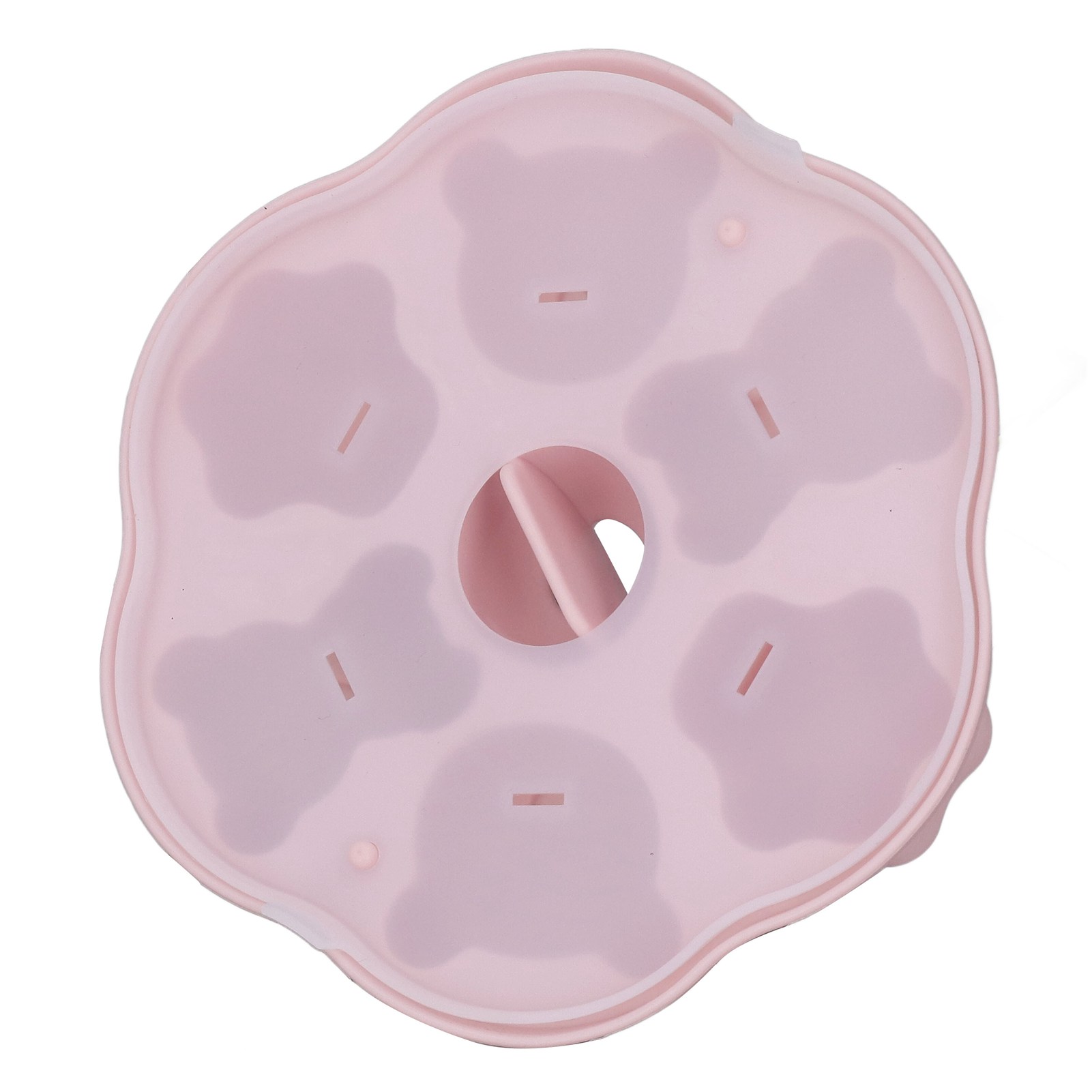 Niedliche Silikon-geleeform Mit Bärenmotiv Und Katzenpfotenabdruck, Eiswürfel-kuchen-puddingform Mit Rosa Deckel