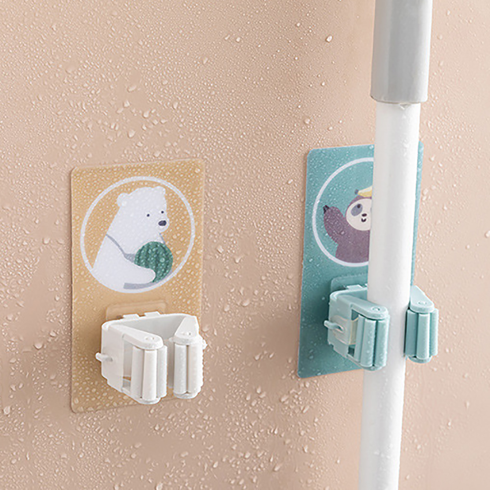 Wandmontierter, Aufsteckbarer Mopptrockner, Starke Saugfähigkeit, Wasserdichtes Rollendesign, Mopphalter Für Badezimmer, Küche, Toilette.