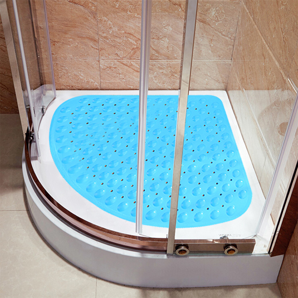 Fächerförmige, Rutschfeste Badematte Mit Abflusslöchern, Pvc, Für Dusche Und Badezimmer, Rutschfest.
