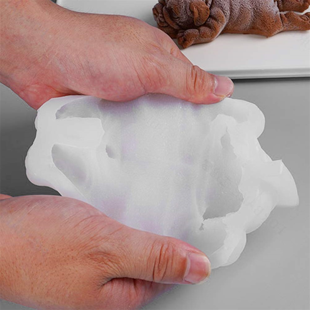 3d-silikonform Für Shar-pei-hunde, Diy-kuchenform, Mousse-dekoration, Schokolade, Gelee, Eiscreme, Fondant, Niedliche Hundeform.