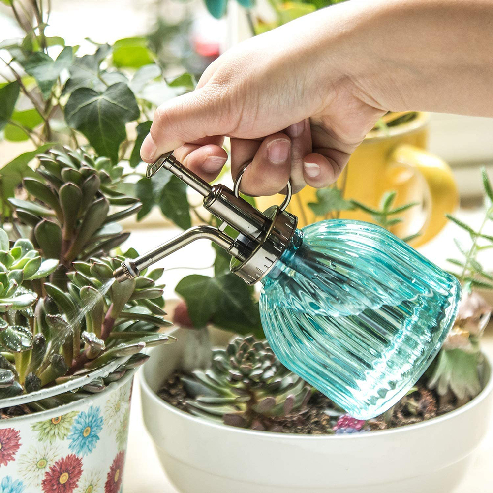 Retro-sprühflasche Aus Glas, Kunststoffknopf, Pflanzensprüher, Bewässerung, Gartengerät, Wassersprüher.