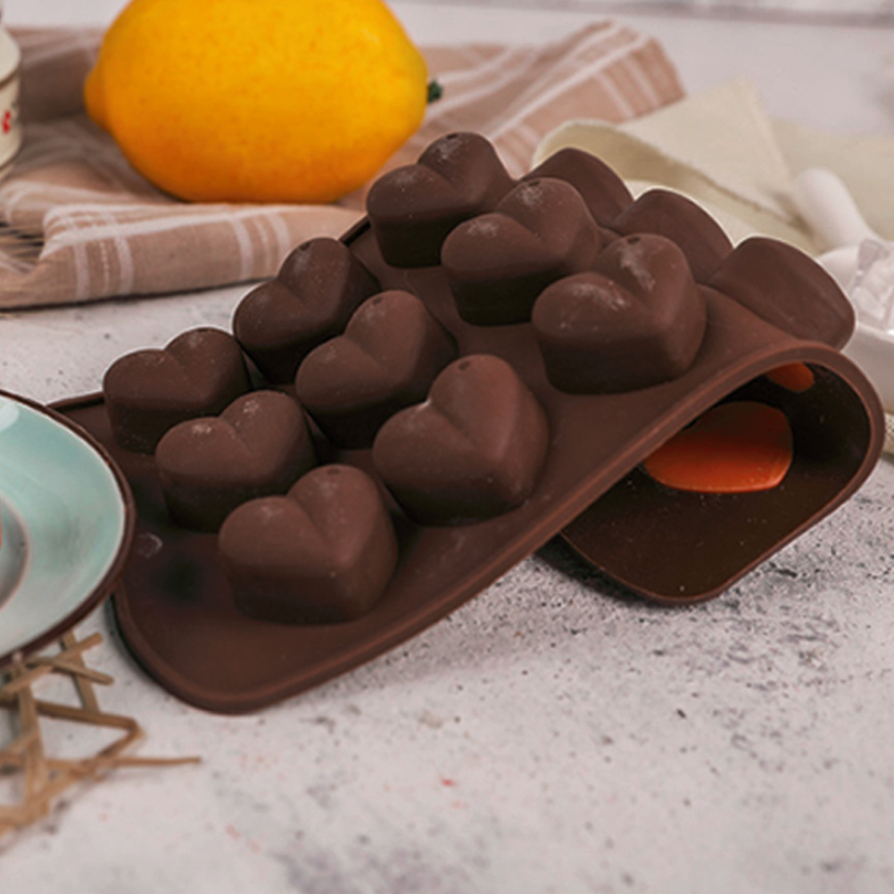 Herzförmige Silikon-schokoladenform Mit 15 Mulden, Für Pralinen, Kekse Und Kuchen
