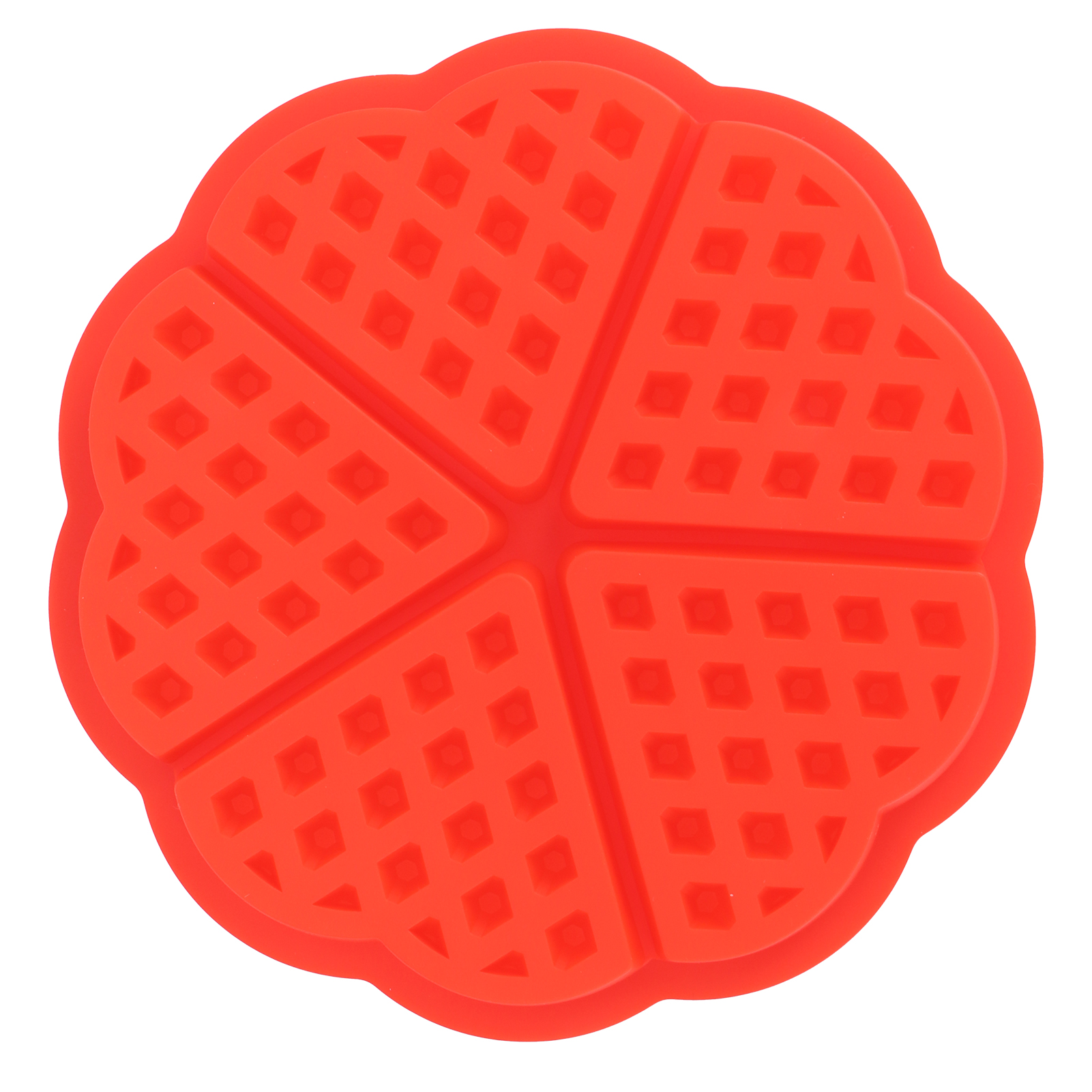 Wiederverwendbare Silikon-waffelform Zum Selbermachen, Muffin- Und Kuchenform, Backutensil, Küchenaccessoire (5 Herzförmige Mulden)