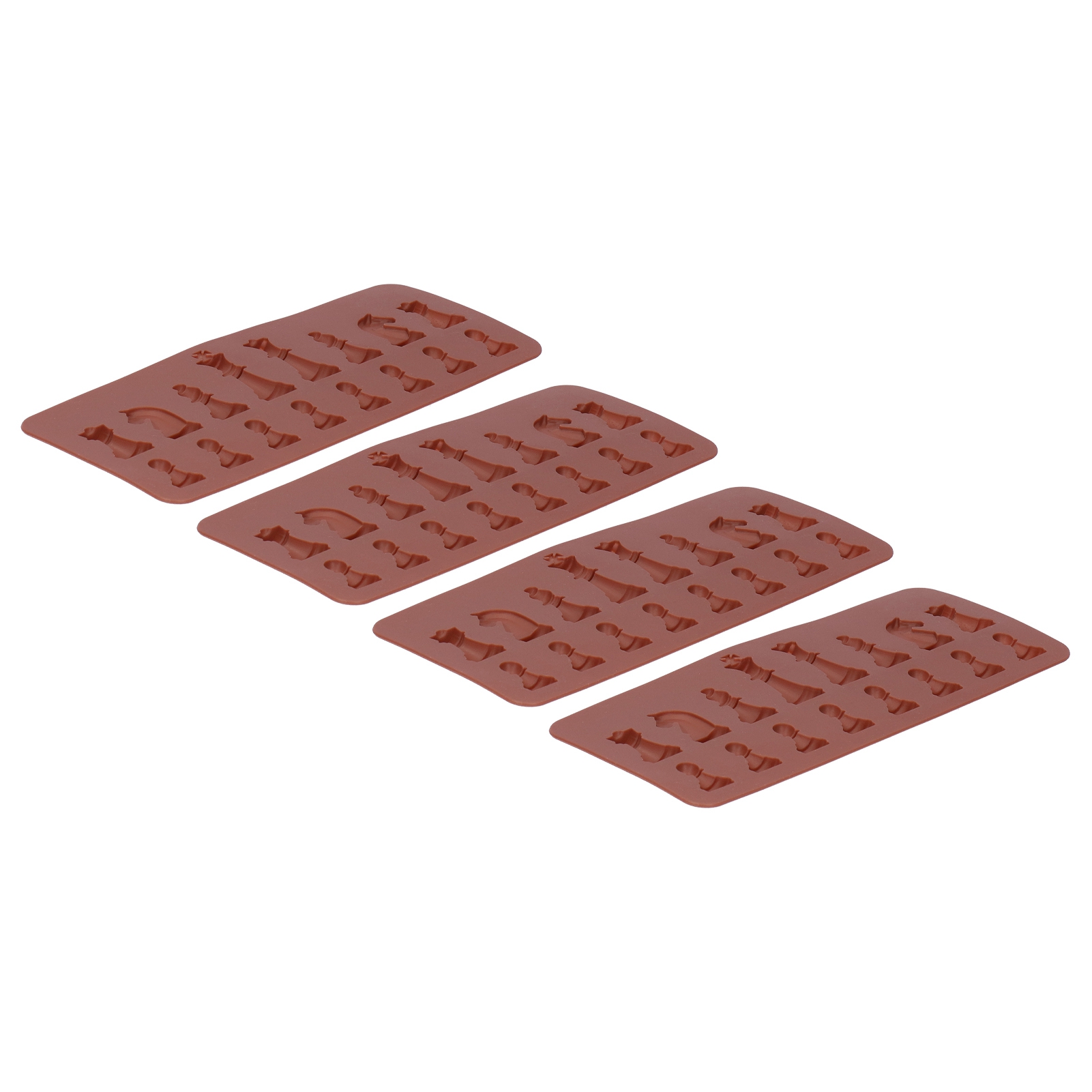 Set Mit 4 Silikonformen In Schach-, Schokoladen- Und Kuchenform, Diy-backzubehör