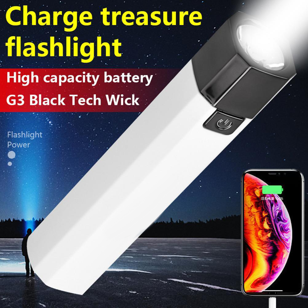 Wiederaufladbare Led-taschenlampe Über Usb, 3 Leuchtmodi, Wasserdicht, Für Camping, Wandern Und Radfahren.