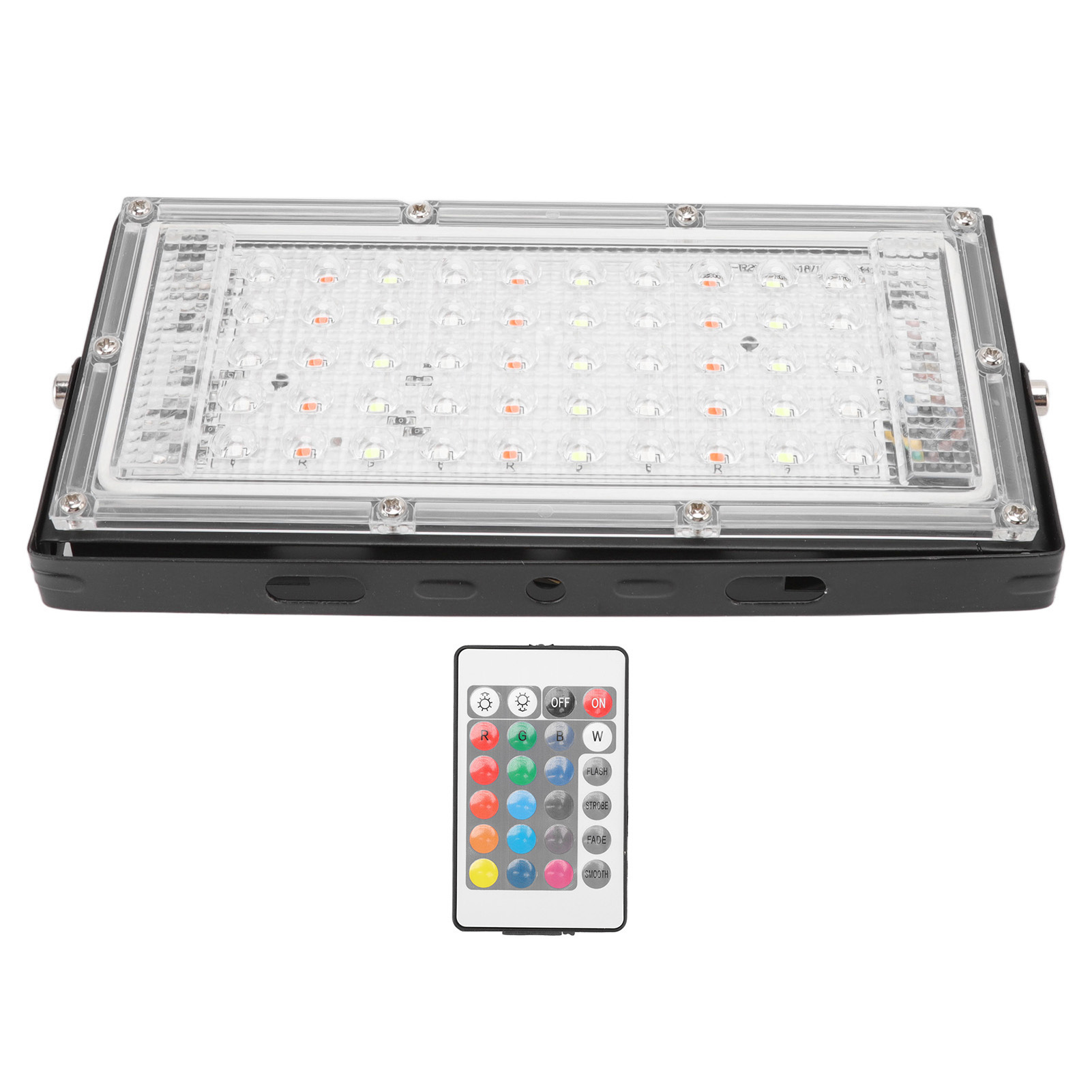 Hochleistungsfähiger, Wasserdichter Rgb-fluter (ip66), 50 W, 220 V Wechselstrom, Mehrfarbiger Außenfluter Mit Fernbedienung