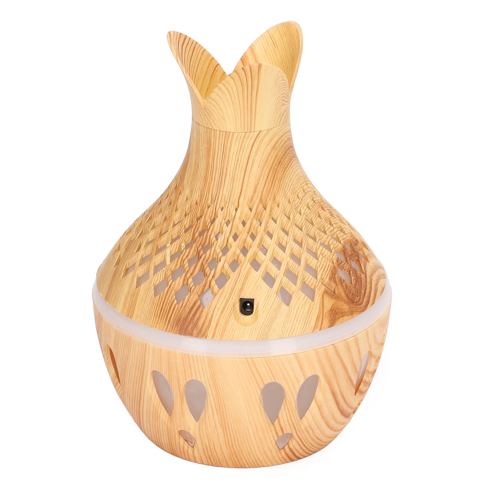 300-ml-usb-aromatherapie-luftbefeuchter In Holzoptik Mit Farbigem Led-licht Für Schlaf- Und Wohnzimmer.