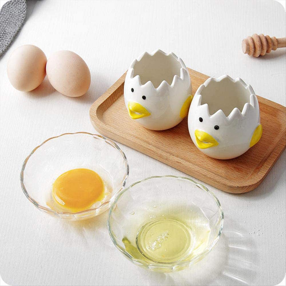 Eiertrenner Aus Keramik In Form Eines Kükens, Küchenhelfer Zum Trennen Von Eigelb Und Eiweiß, Backutensil.