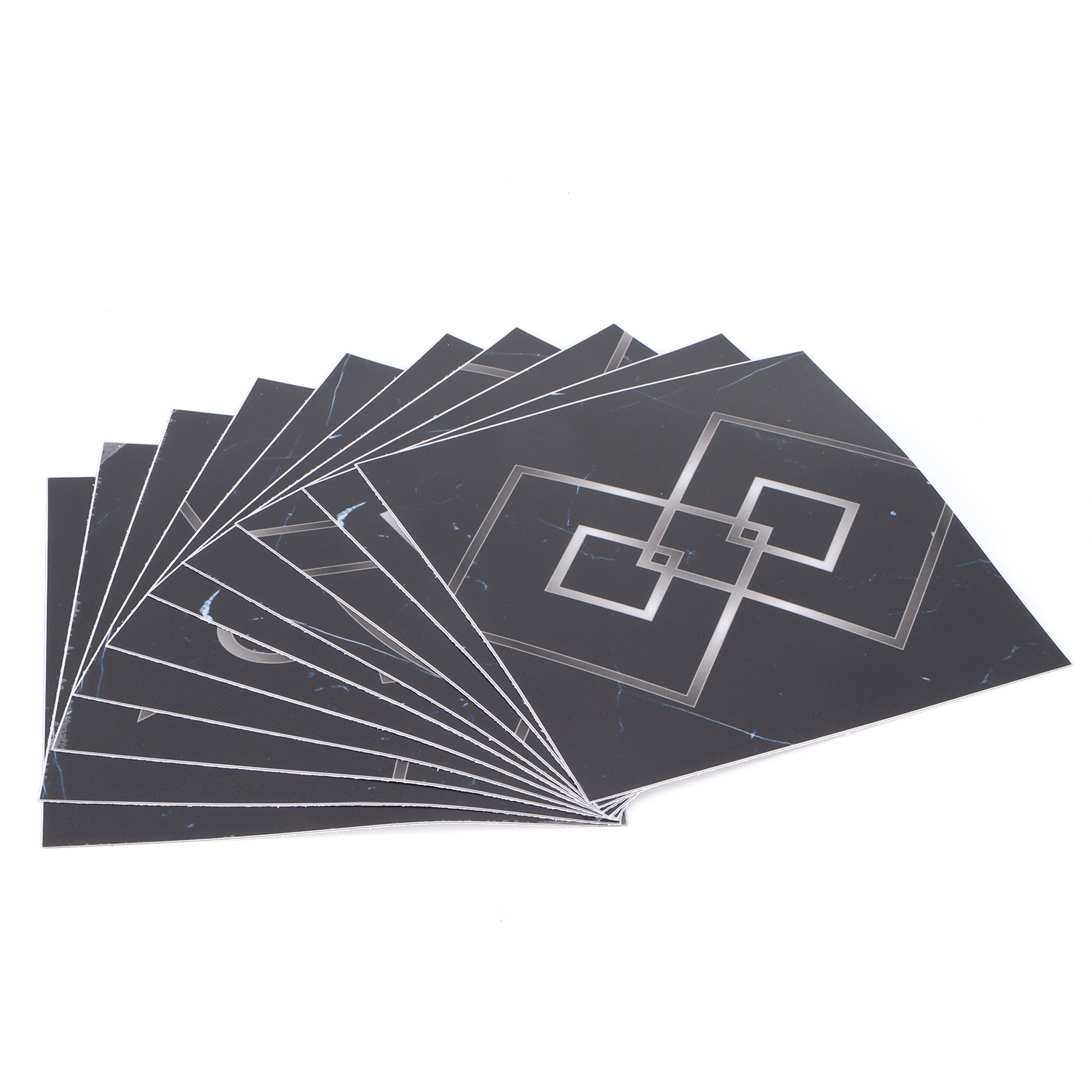 Set Mit 10 Selbstklebenden Pvc-wandfliesen, Tapeten Für Küche Und Wohnzimmer