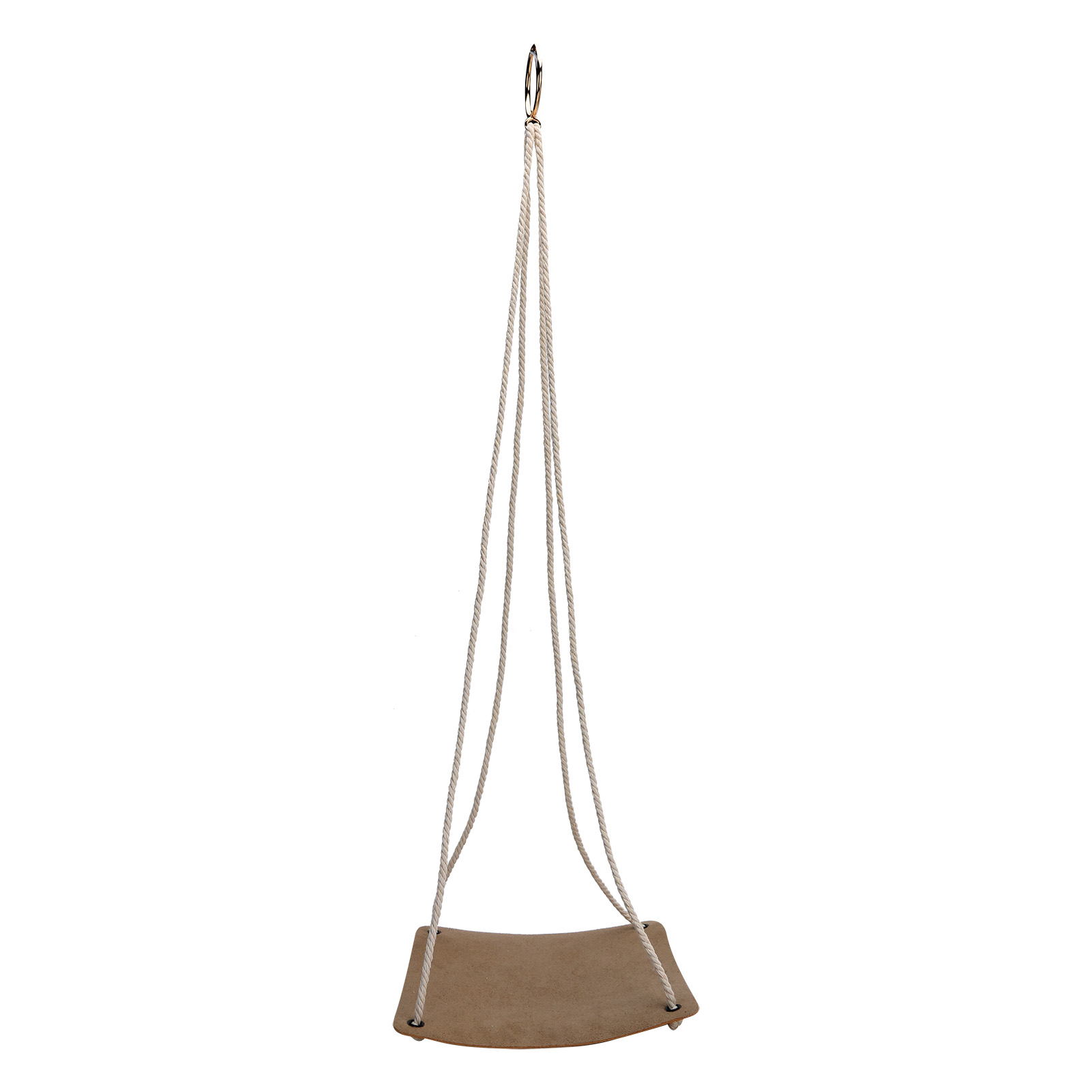 Hängende Halterung Für Blumentöpfe, Sockel Aus Pu-leder, Baumwollseil, Gelber Korb 20 Cm, Gartendekoration.