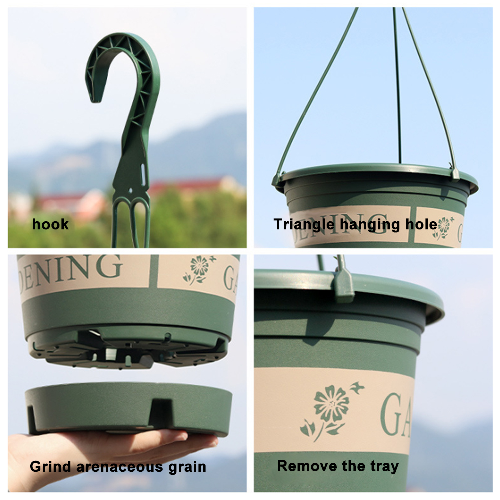 Hängender Kunststoff-gartentopf, Hängender Blumentopf Mit Haken, Pflanzenständer Für Draußen