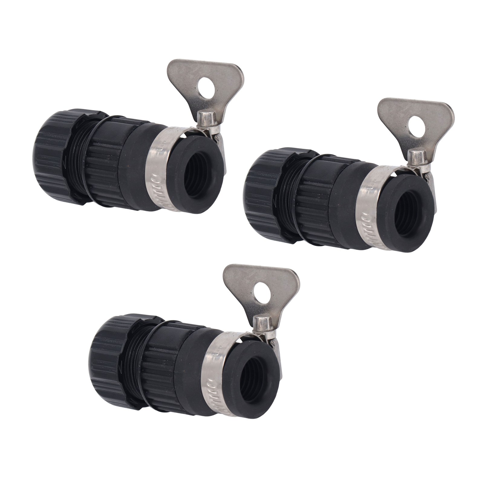 3-teilige Wasserhahnanschlüsse Aus Pp Und Edelstahl, Adapter Für Gartenschläuche, Zubehör Für Garten- Und Autowaschanlagen, Inklusive Klemme, Außendurchmesser 16–18 Mm