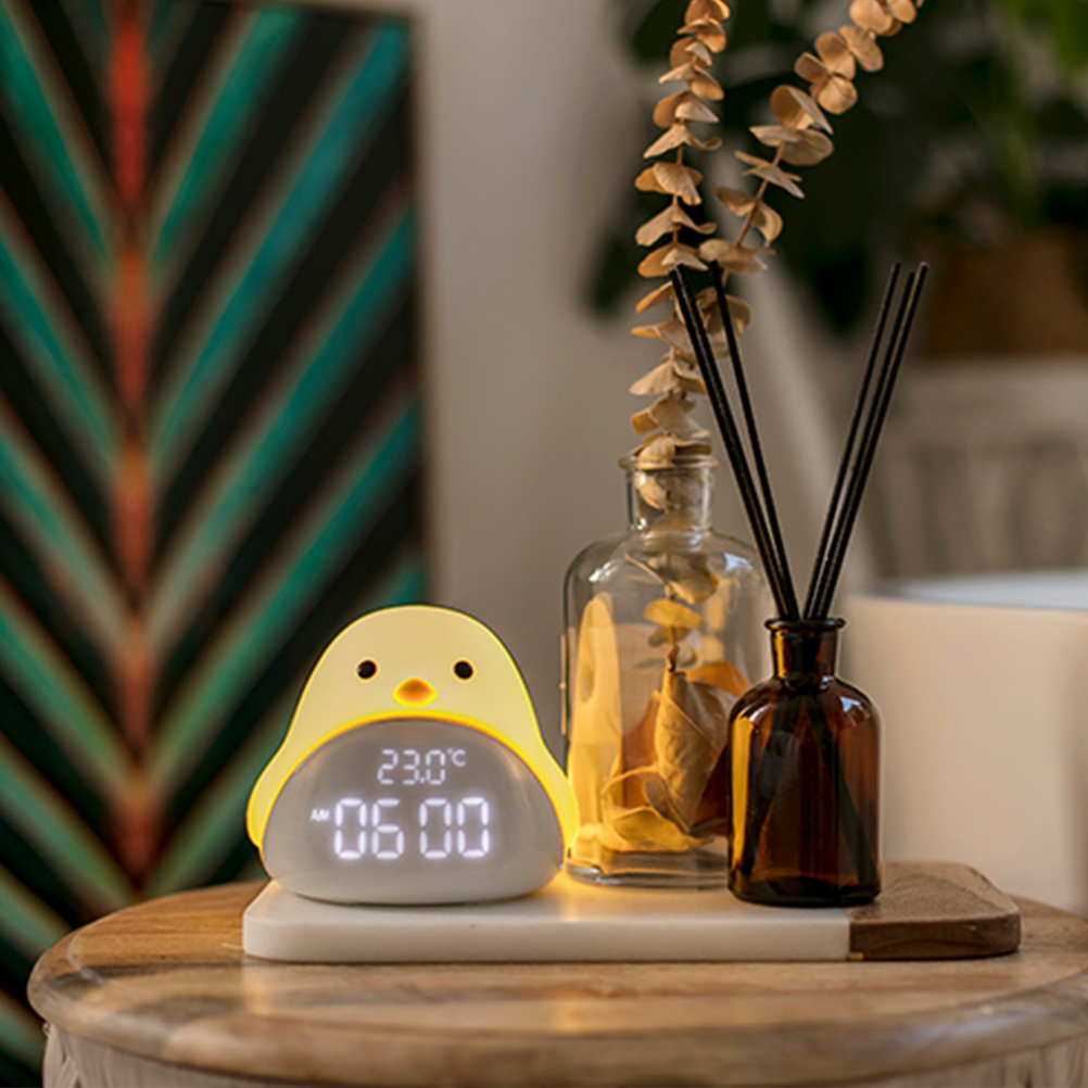 Niedliche Cartoon-vogel-nachttischlampe, Usb-led-touch-silikonwecker, Geschenk Für Kinder Und Babys.