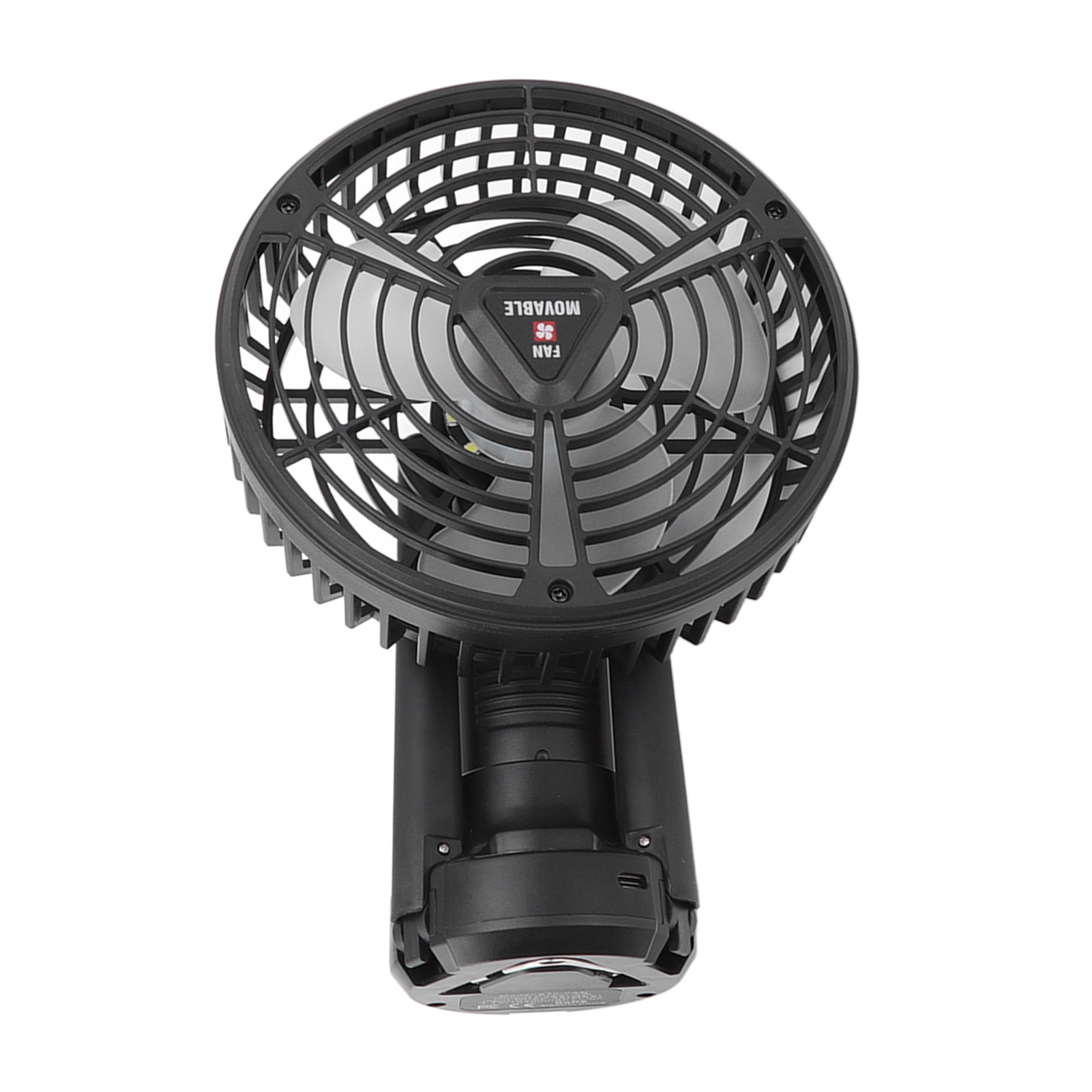 Faltbarer Ventilator Mit Led-licht, Usb-aufladbar, 180°-drehung, Tragbarer Campingmodus, 3 Positionen, Faltbares Stativ