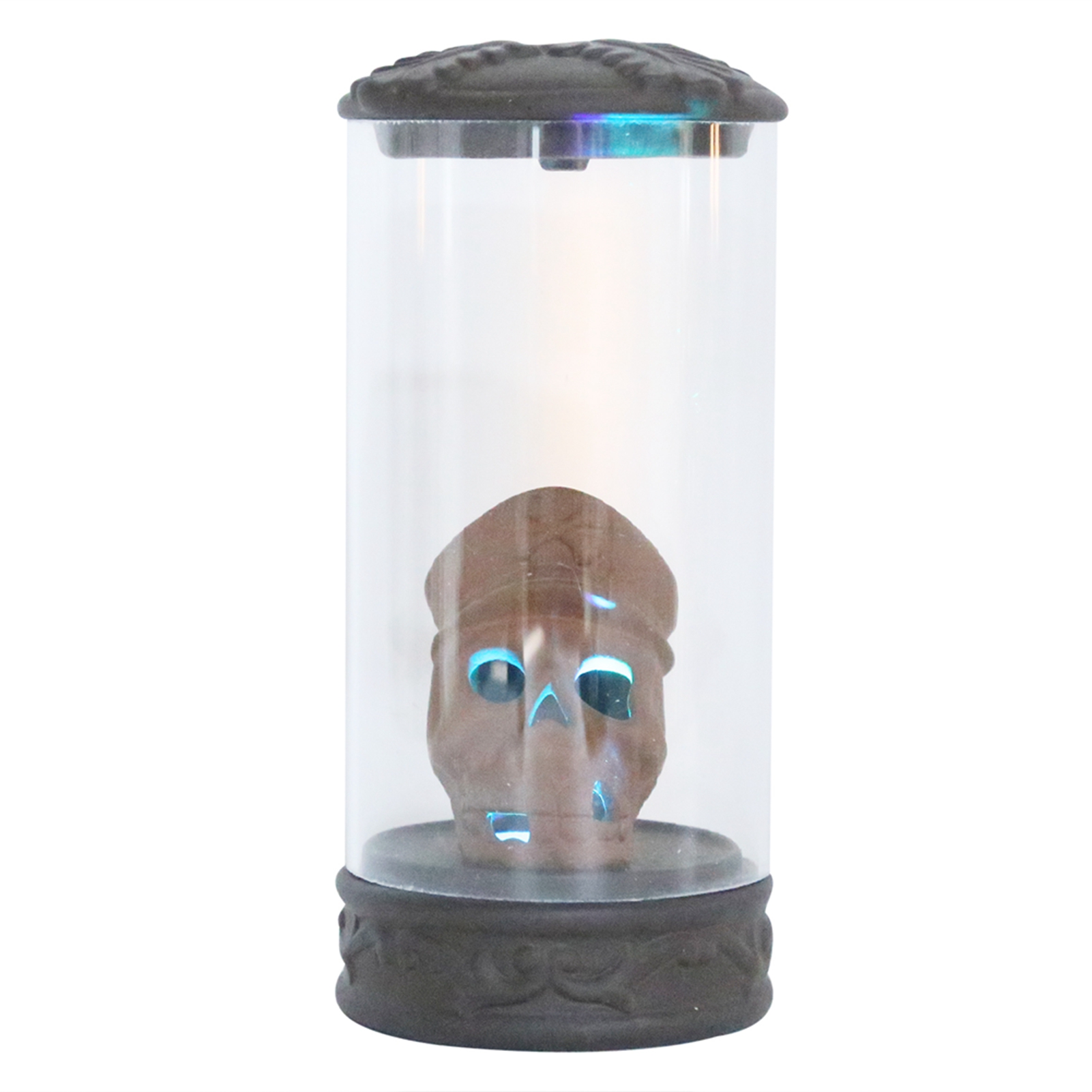 Zarter Räuchergefäß Mit Farbigem Led-licht, Handgefertigte Dekoration Für Zuhause, Büro, Yoga, Totenkopf-stil
