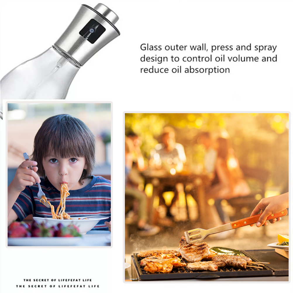 200-ml-ölsprühflasche Aus Glas Zum Kochen, Für Salate, Brot Und Gebäck – Tragbare Olivenölflasche Für Den Grill