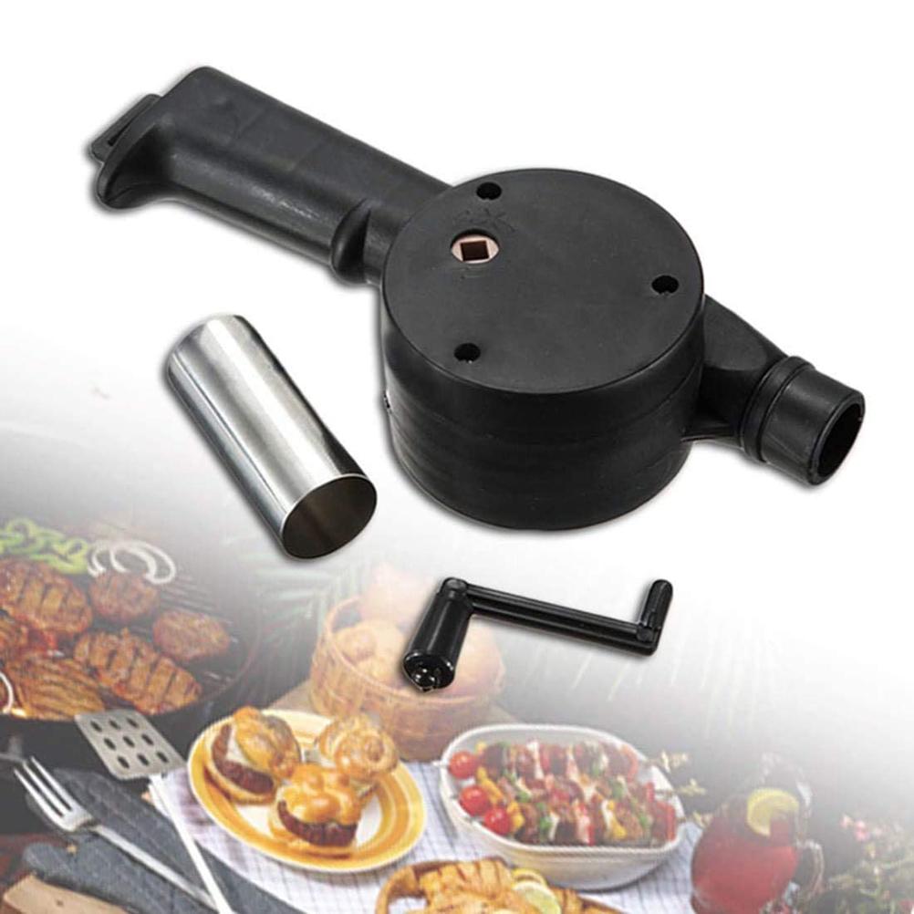 Tragbarer, Manueller Luftbalg (25 Cm) Mit Handkurbel Für Grillen, Lagerfeuer, Kochen Im Freien, Picknick Und Camping