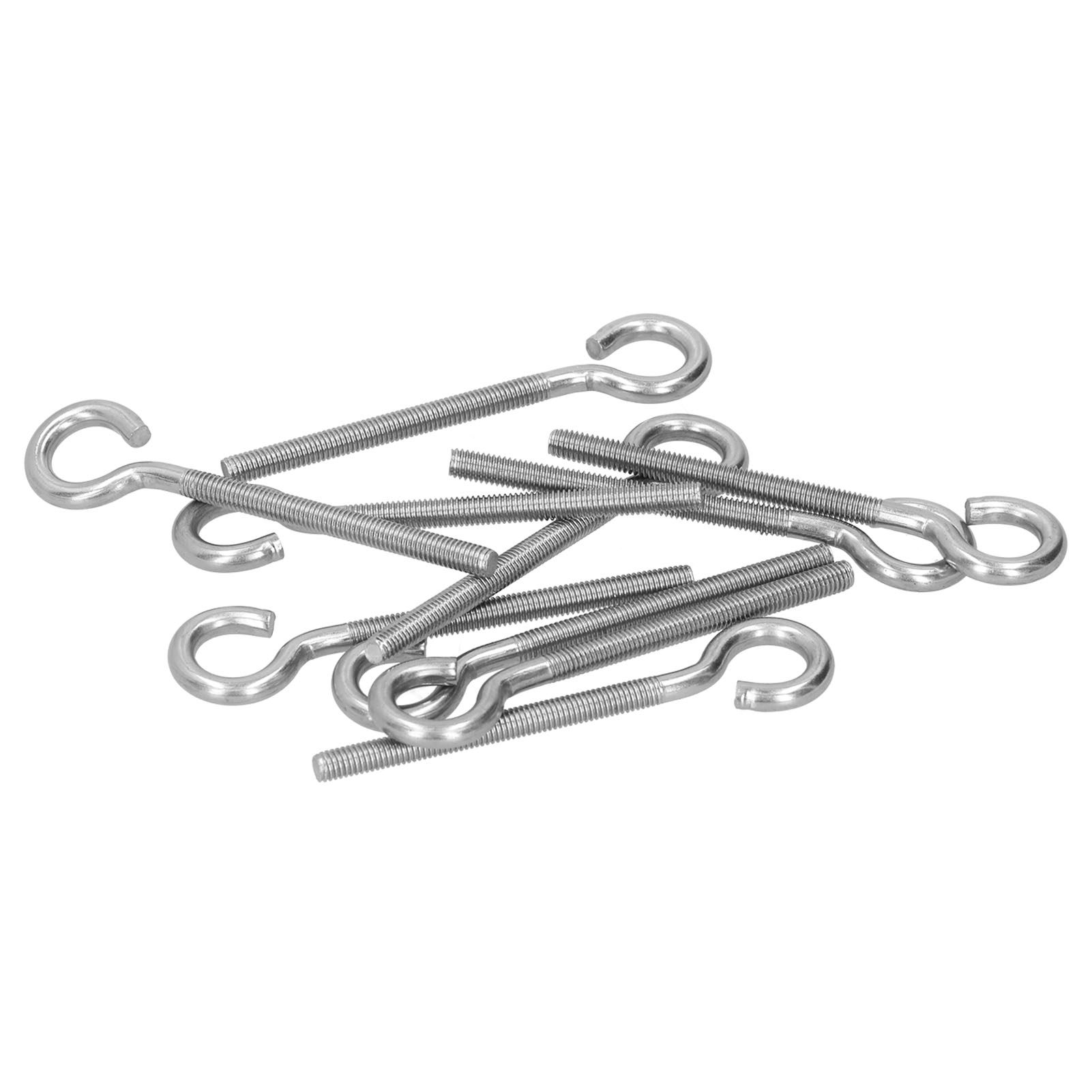 10 M6-schrauben, Ringbolzen, Edelstahl 304, Haken, Gewinde, Schirm, Klemme, Schraubring, Haken