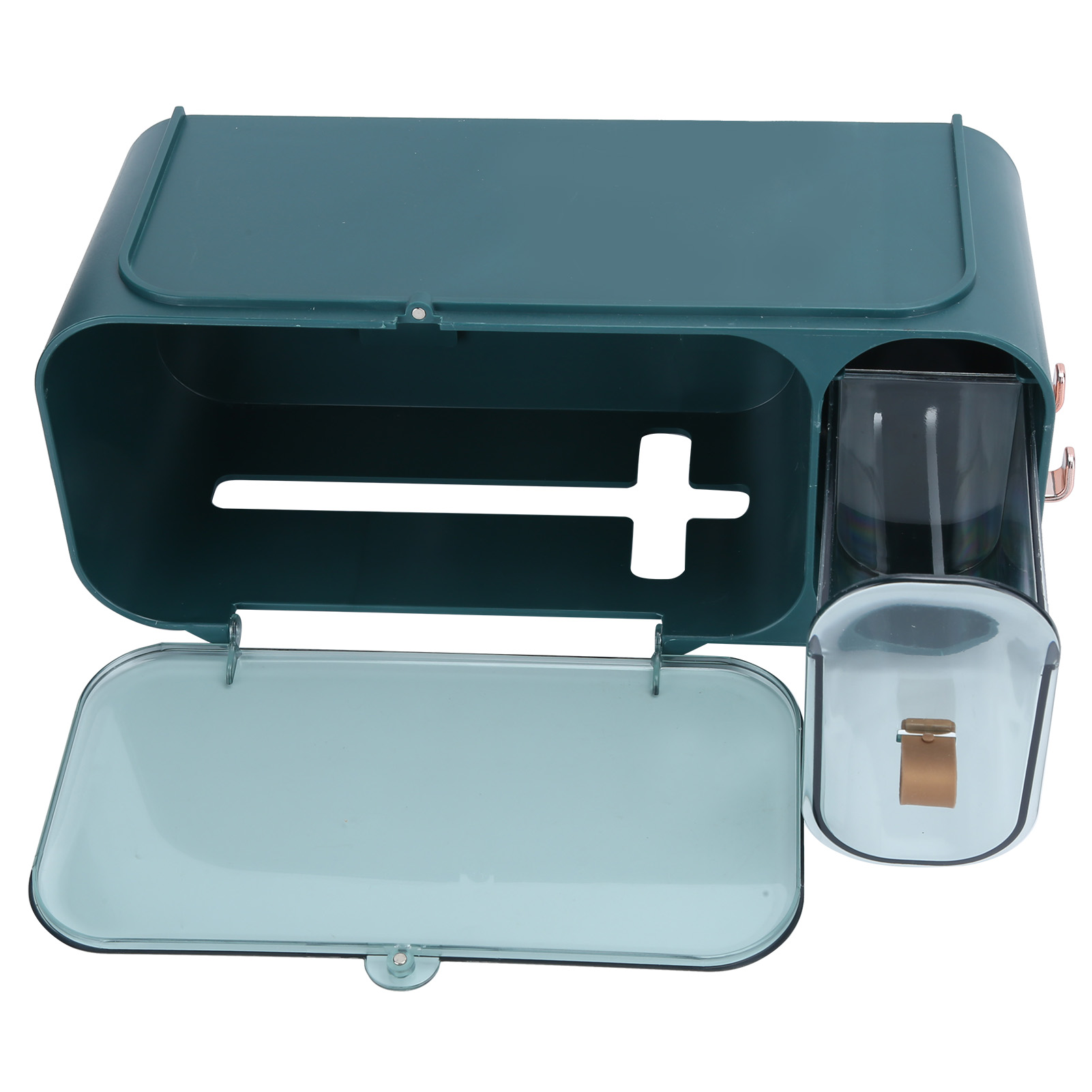 Wasserdichter, Wandmontierter Toilettenpapierhalter, Rechteckige Grüne Toilettenpapier-aufbewahrungsbox Fürs Badezimmer