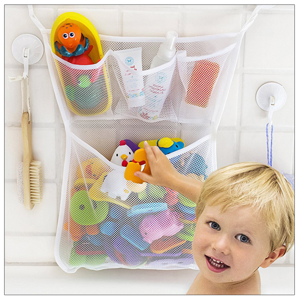 Hängendes Aufbewahrungsnetz Für Babybadespielzeug, Faltbarer Netzbeutel Mit Saugnäpfen, Duschspielzeug-organizer, Zur Wandmontage Im Badezimmer