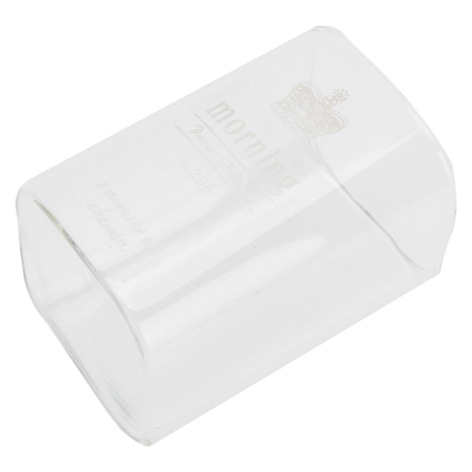 Quadratisches Wasserglas 240 Ml, Hitzebeständiger Becher, Kronenmuster, Trinkbecher Für Die Küche, 1er-set