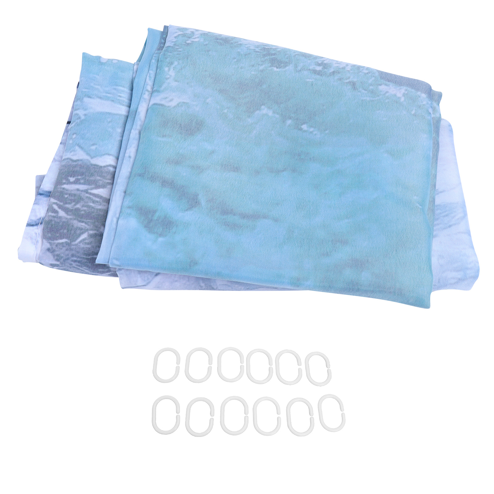 Wasserdichter Duschvorhang Mit 12 Haken, Badezimmer-set, 150 X 180 Cm