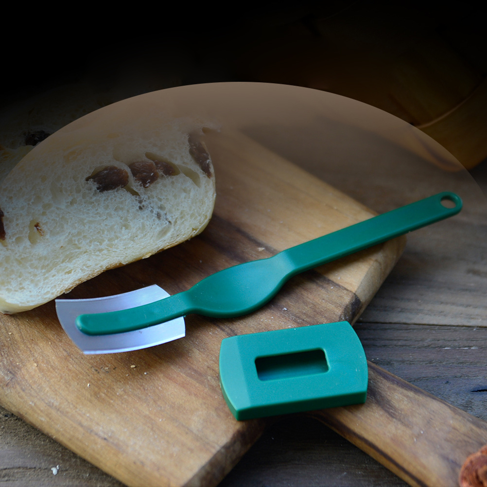 Set Gebogener Brotmesser Aus Kohlenstoffstahl Für Baguettes Und Gebäck, Professionelles Backwerkzeug
