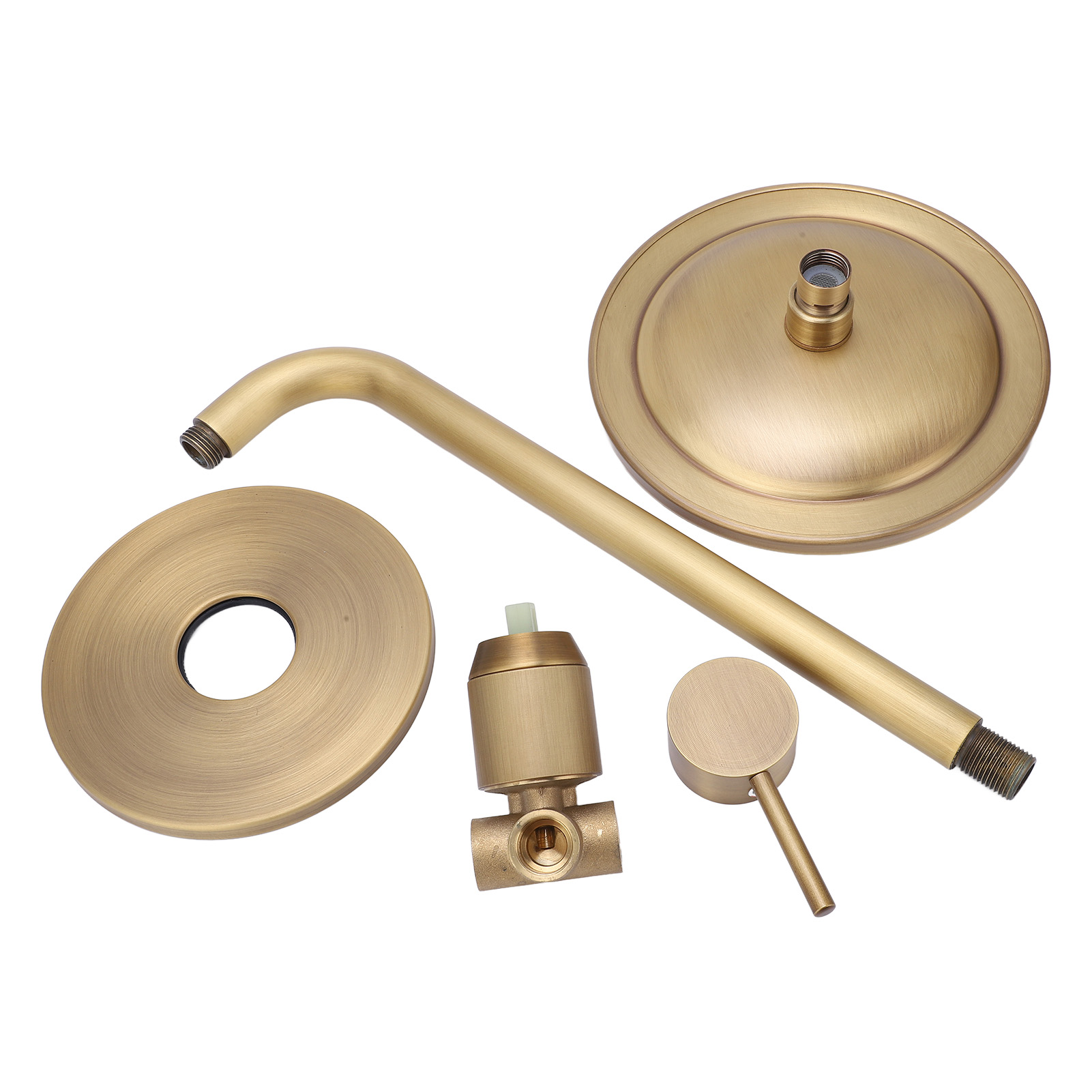 Korrosionsbeständiger Messing-wasserfallduschkopf Im Retro-stil, Warm-/kaltwassermischer, Regenduschsystem Fürs Badezimmer