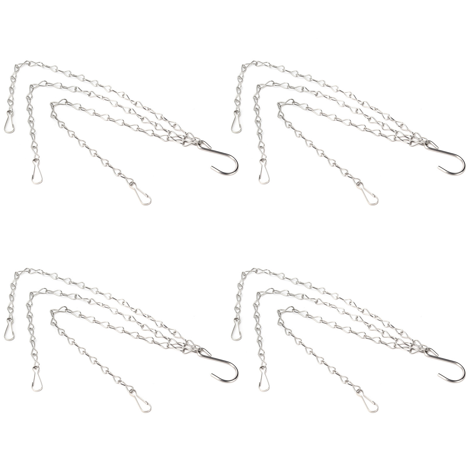 Set Mit 4 Hängeketten Und Haken Aus Edelstahl 304 Zum Aufhängen Von Blumentöpfen Und Gartenpflanzen