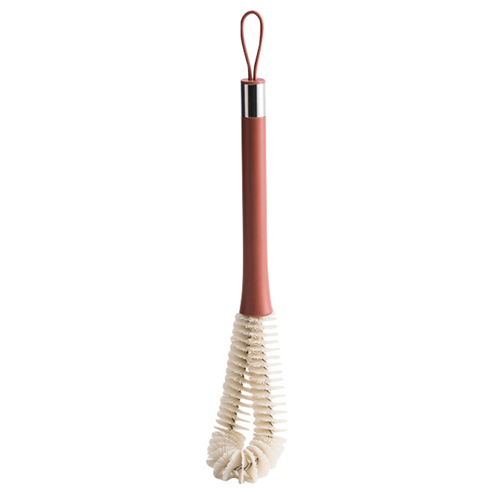 Tassenbürste, Flaschenreinigungsbürste, Spülbürste Mit Langem Griff, Für Die Gründliche Reinigung, Roter Griff.
