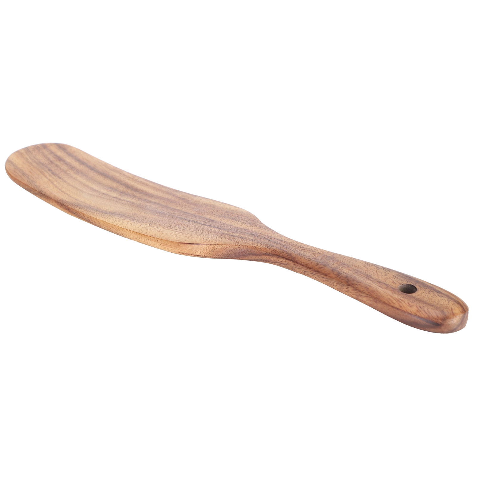 Flacher Teakholzlöffel, Küchenhelfer, Kochspatel Für Den Kamin (29 X 5,5 Cm)