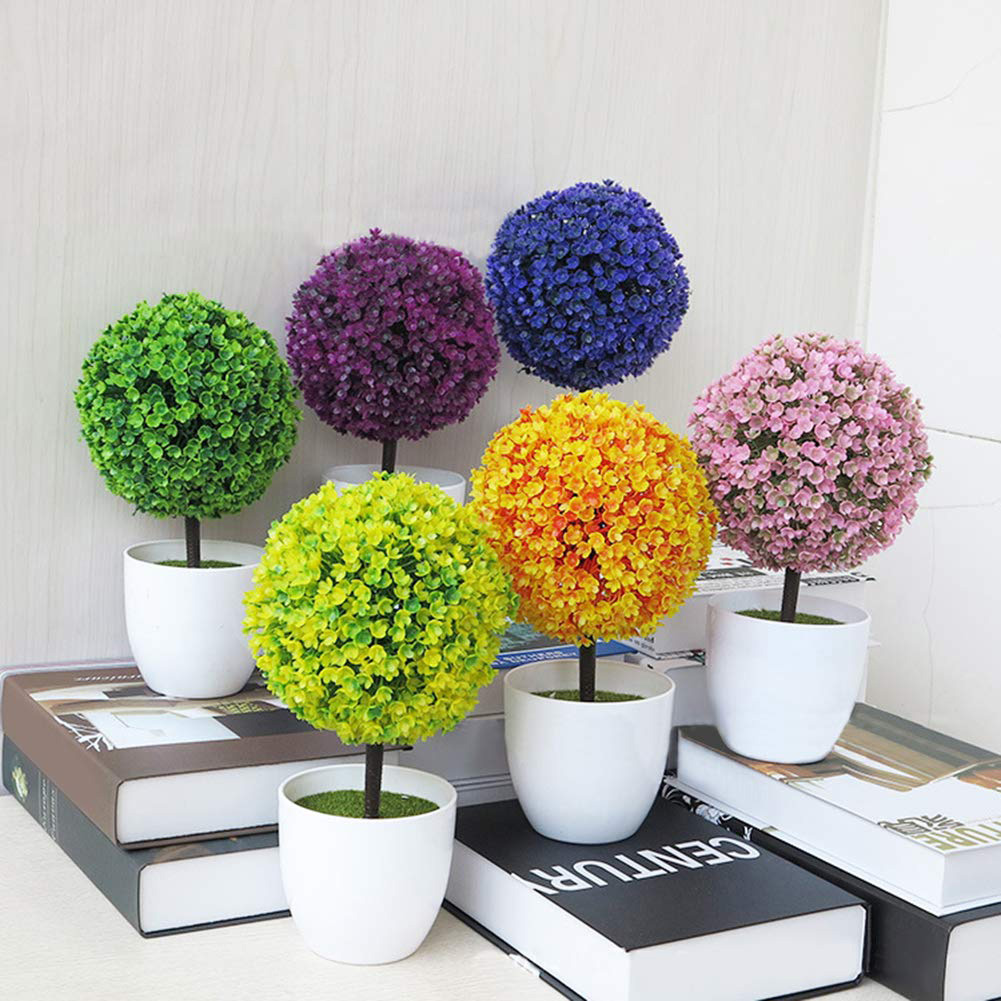 Künstliche Dekorative Topfkugel, Künstliche Formschnittpflanze, Bonsai-imitation, Inneneinrichtung.