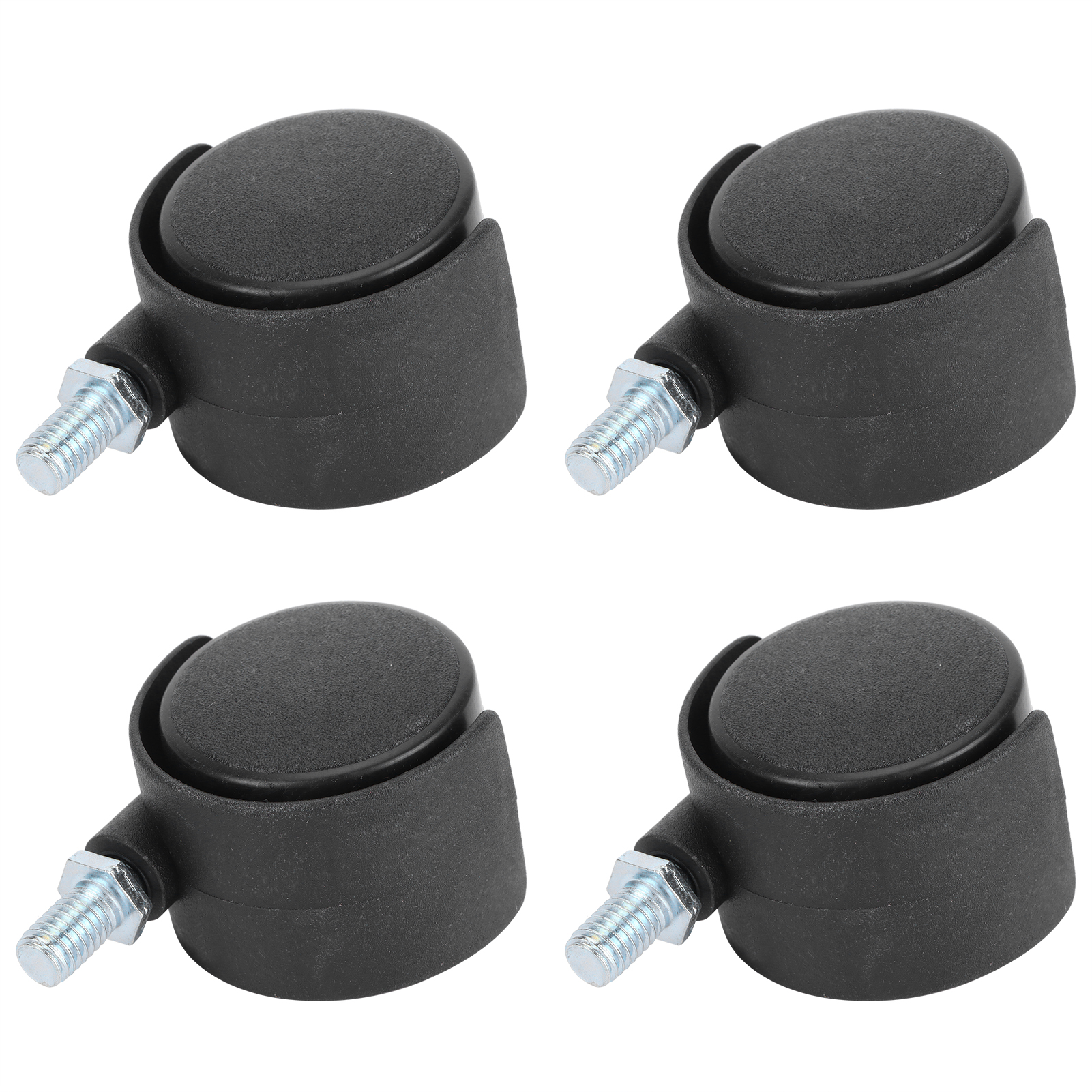 Set Mit 4 Universellen 1,5-zoll-360°-schwenkrollen Aus Kunststoff Für Möbel Und Stühle